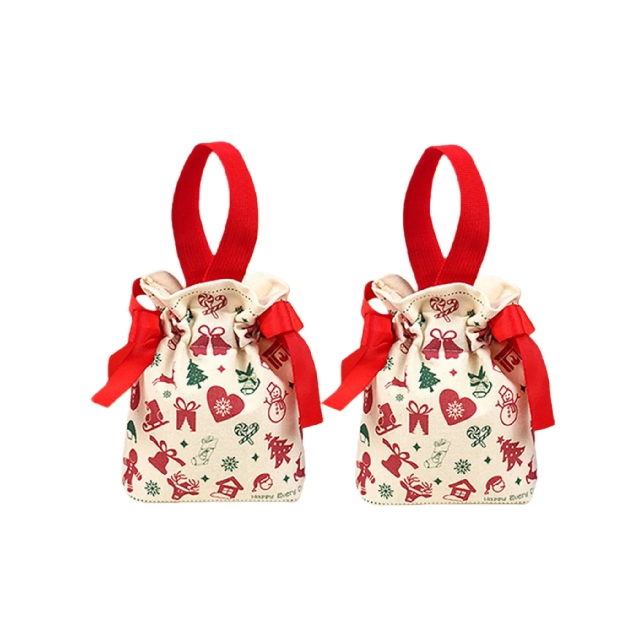 Canvas Christmas Drawstring Bag 3