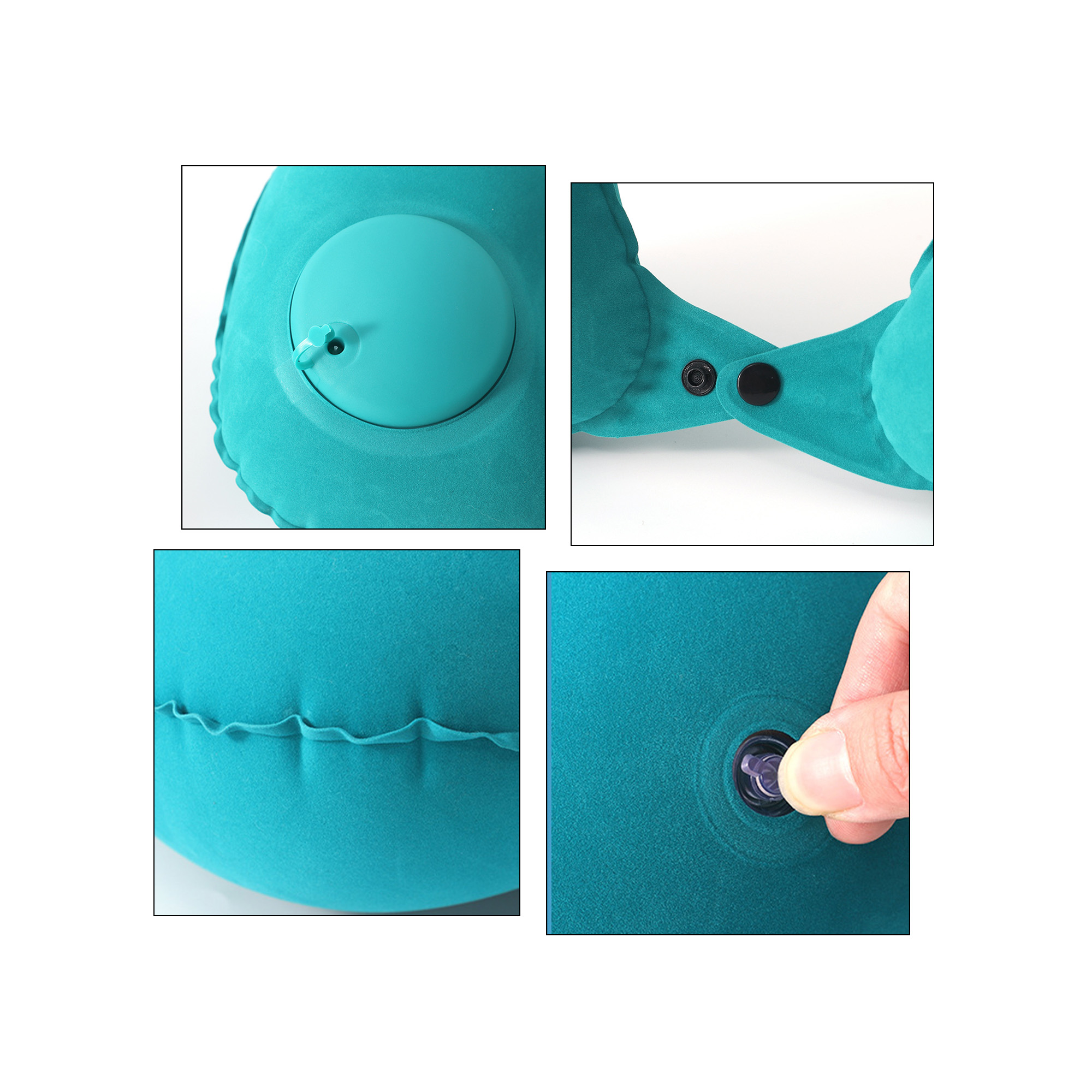 Inflatable Flocked Neck Support Pillow MOQ100 4