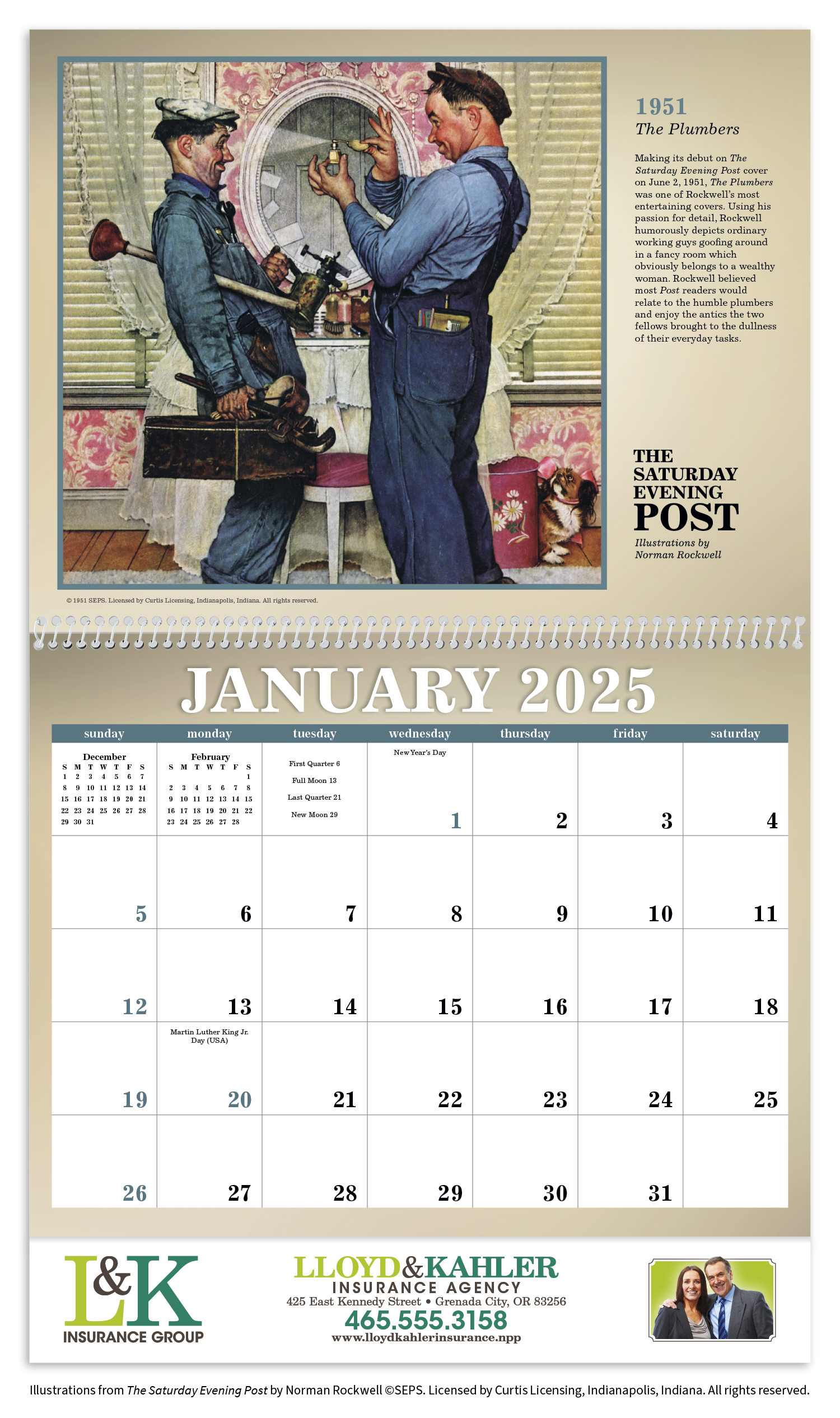 Triumph® Calendars The Saturday Evening Post Illustrations by Norman Rockwell Calendar 26