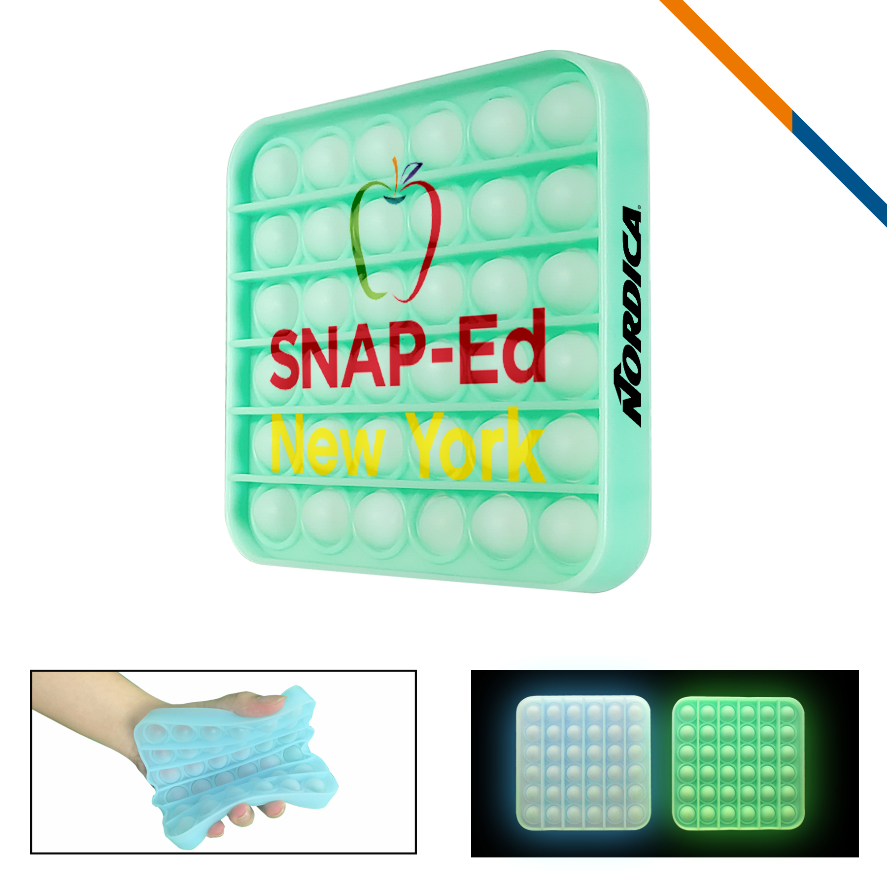Luminous Square Push Pop Bubble 4
