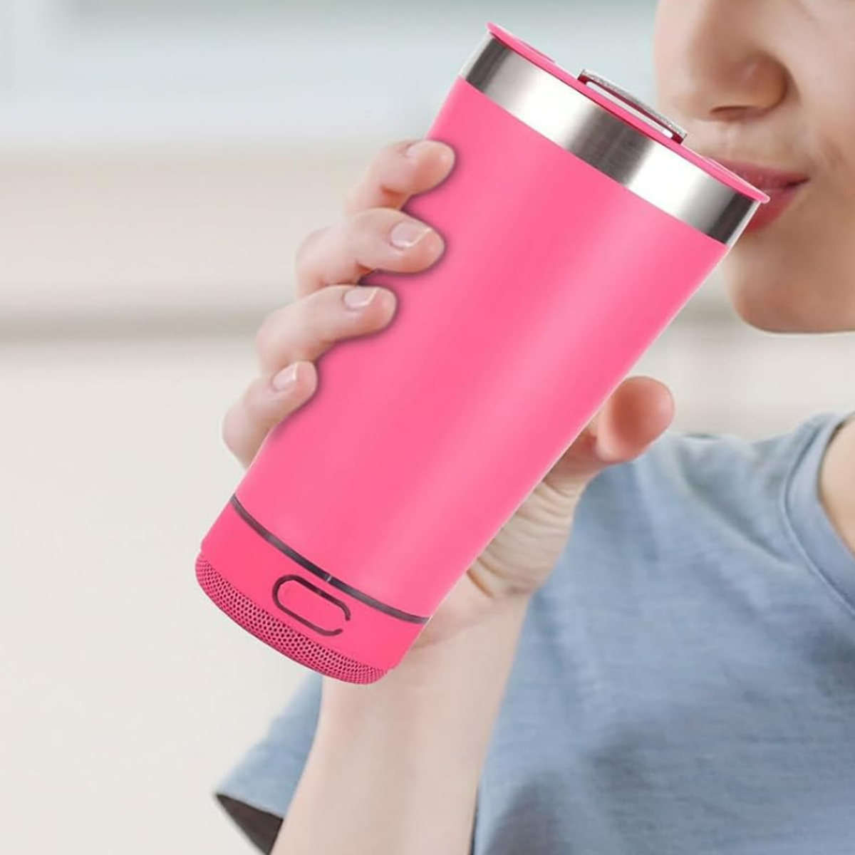 16Oz Insulated Tumbler with Integrated Wireless Speaker 4