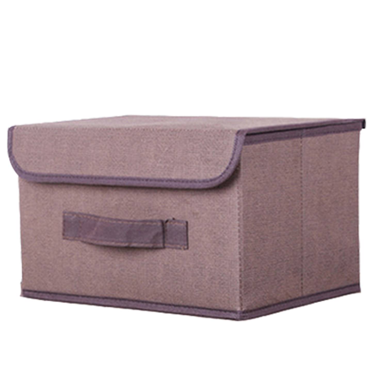 Linen Foldable Storage Box w/ Flip Lid 5