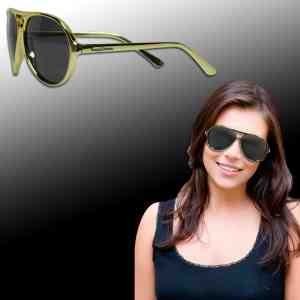 Plastic Frame Aviator Sunglasses