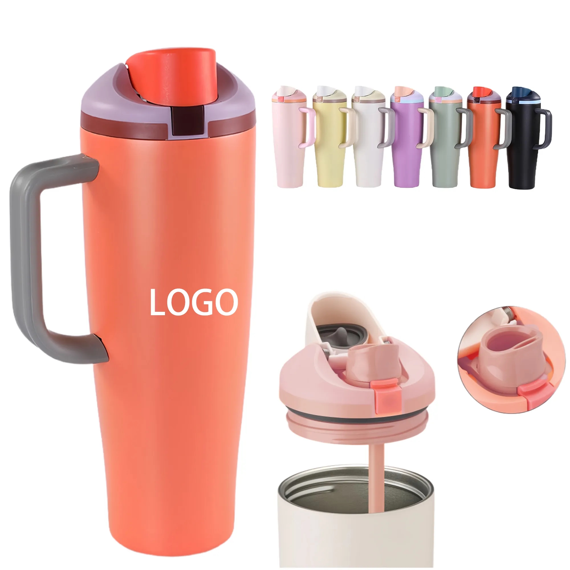 40oz Stainless Steel Tumbler Handle Bottle 2