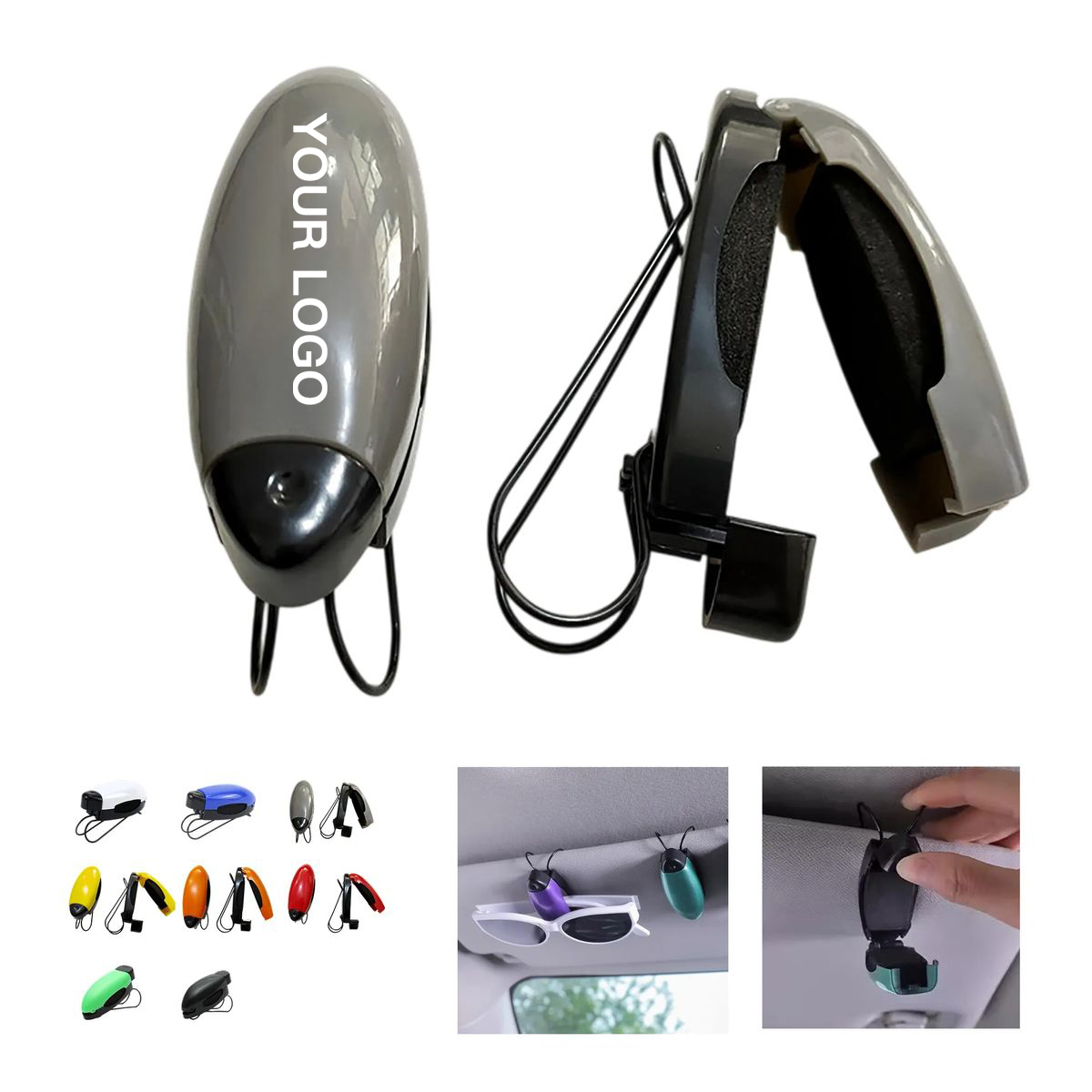 Compact Car Sunglasses Clip for Visor Storage 1
