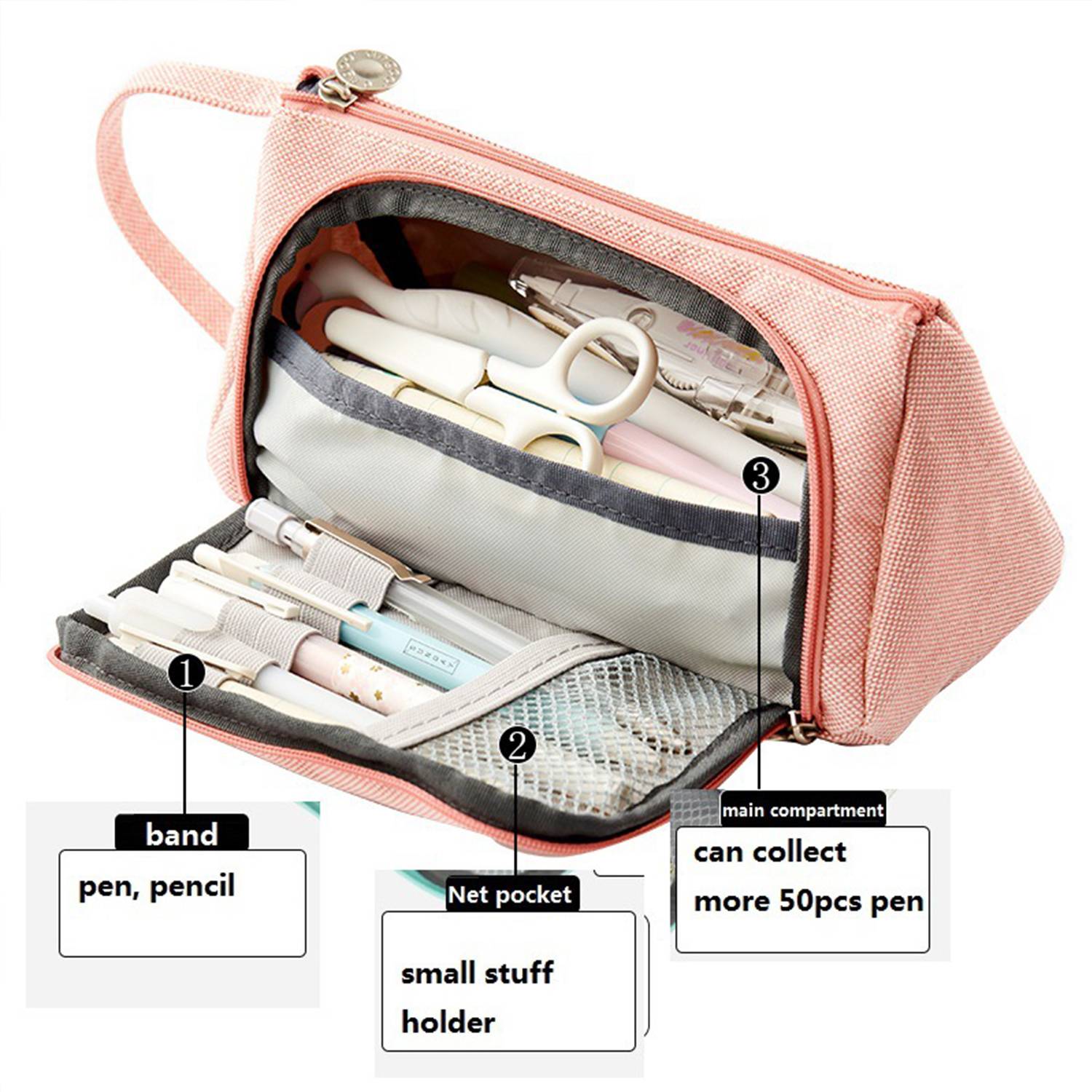 Multi Functional Large Capacity Minimalist Stationery Bag, custom tote bag with logo imprint 4