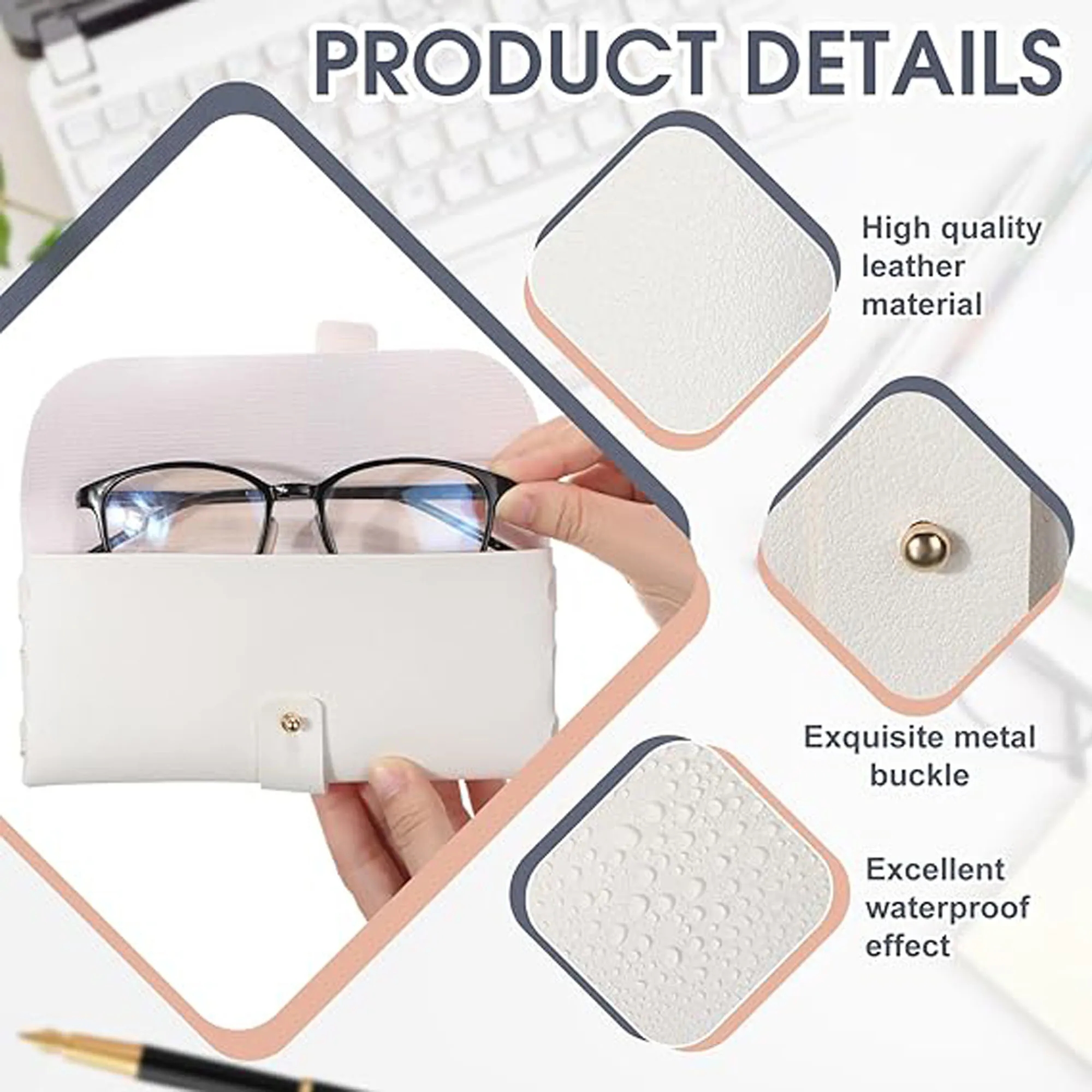 PU Leather Eyeglass Case Soft Sunglasses Pouch 7