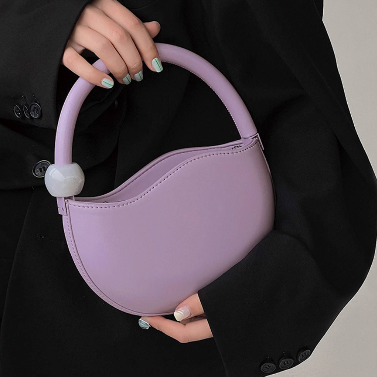 PU Leather Pea Shaped Handbag For Women 6