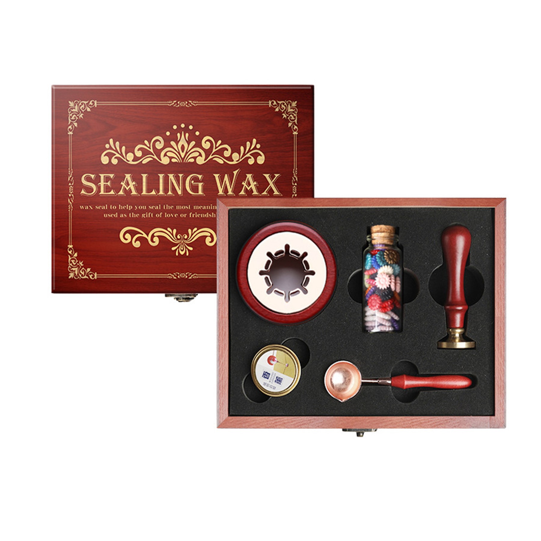 Luxury Wax Seal Wood Box Gift Set (direct import) 2