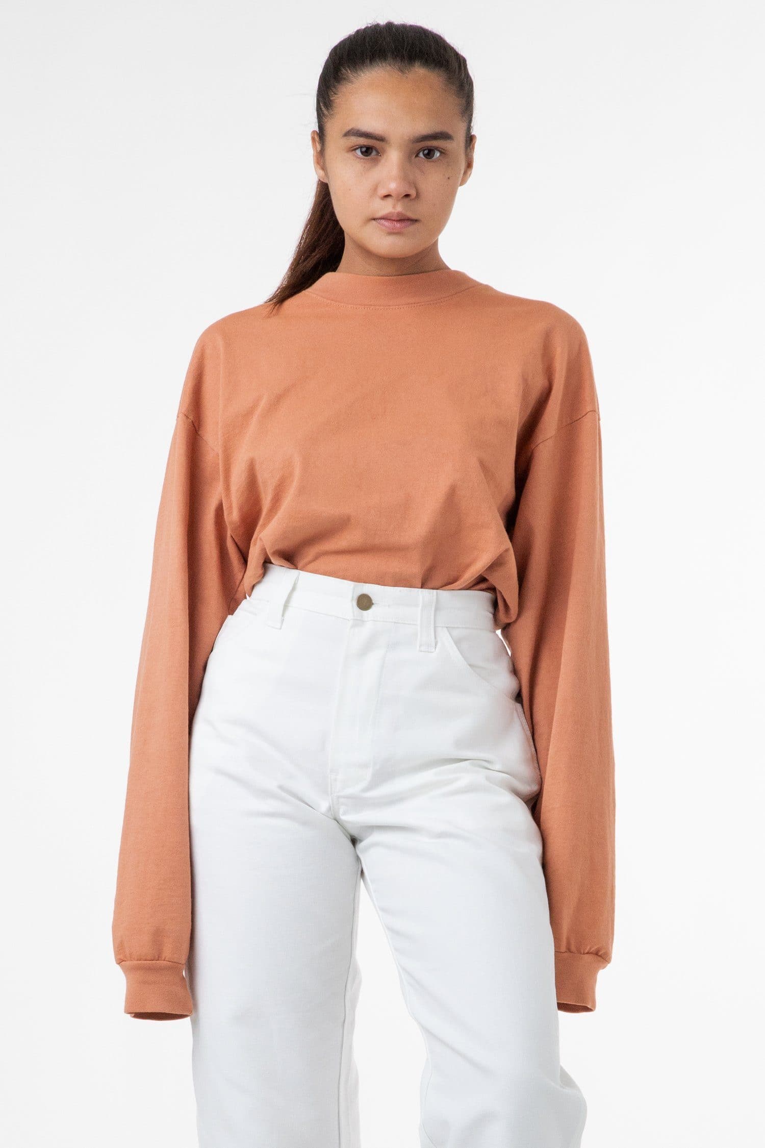 L/S MOCK NECK SHIRT 7.5OZ 8