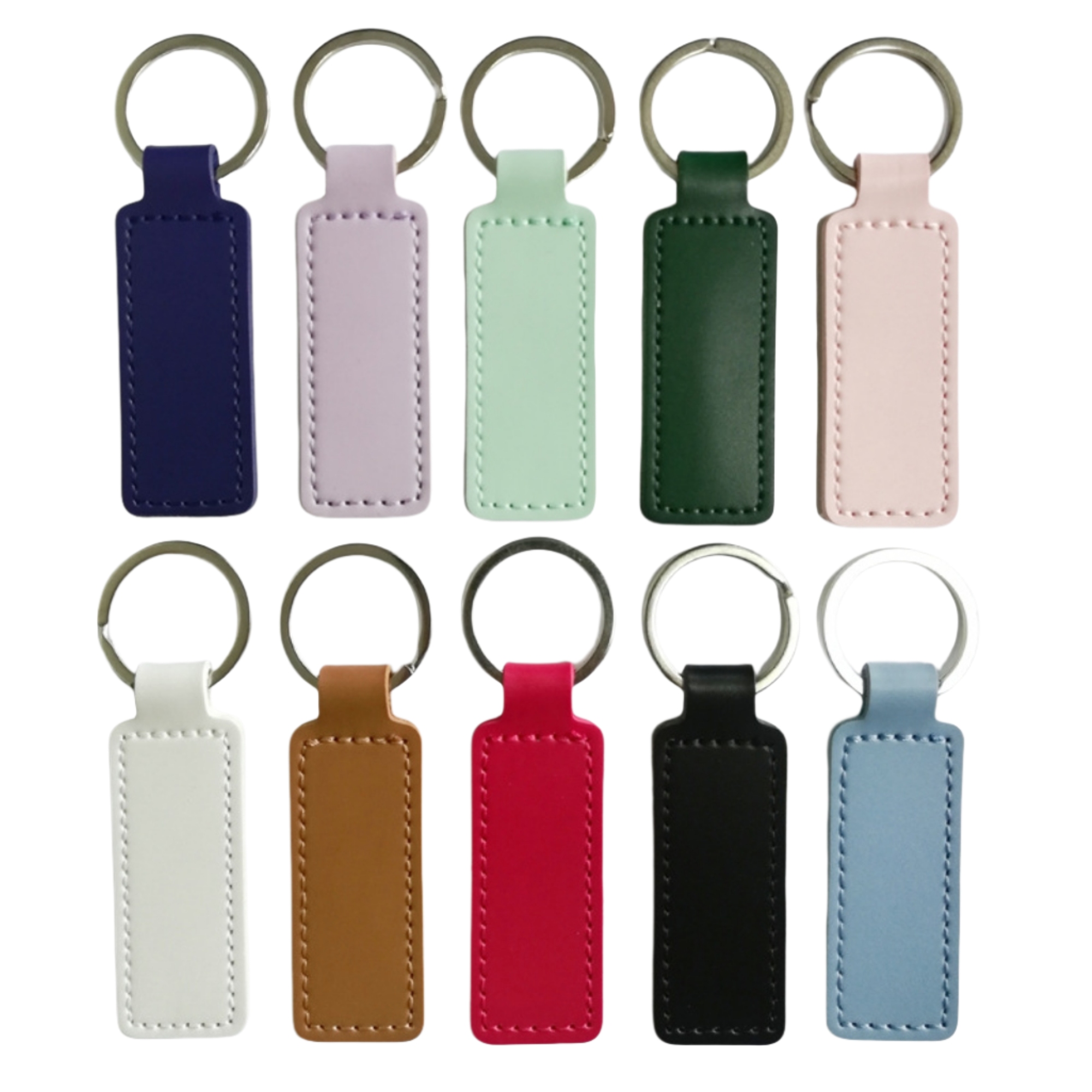 Double Sided PU Leather Keychain 3