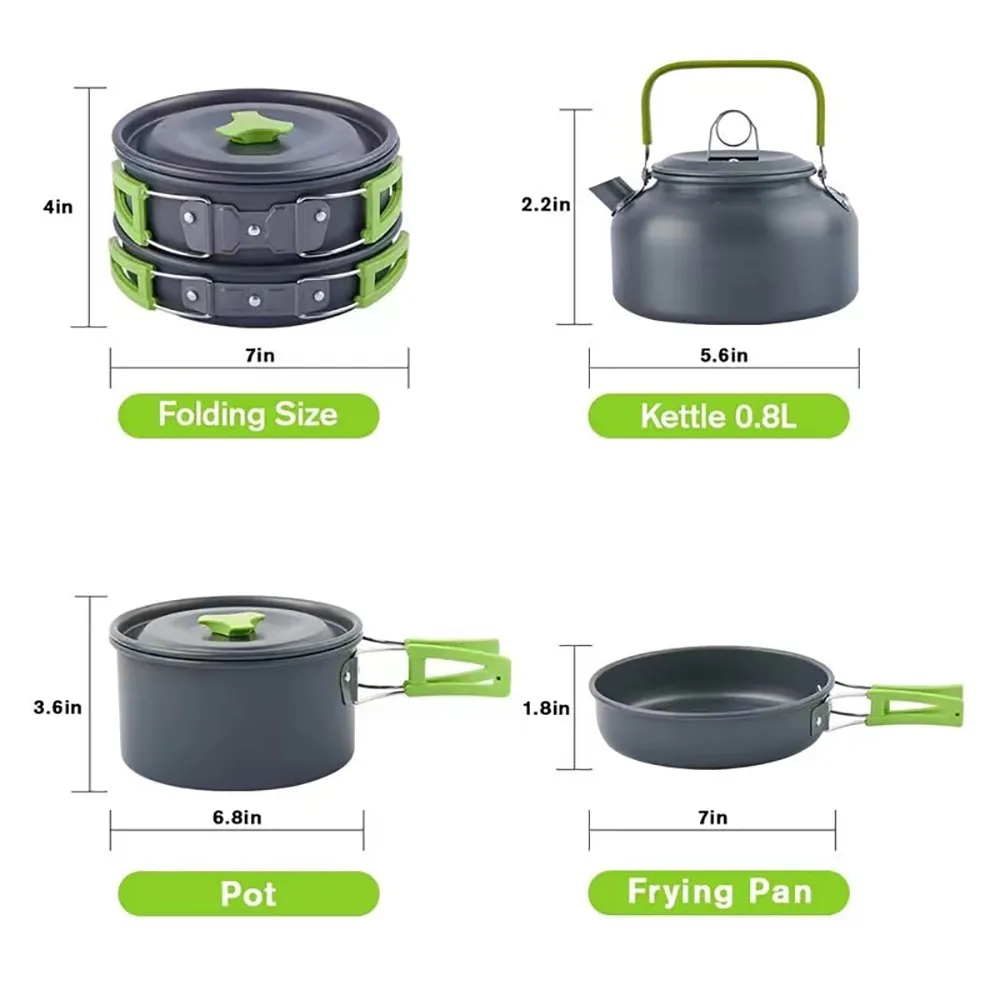 Portable Camping Cookware Set 4