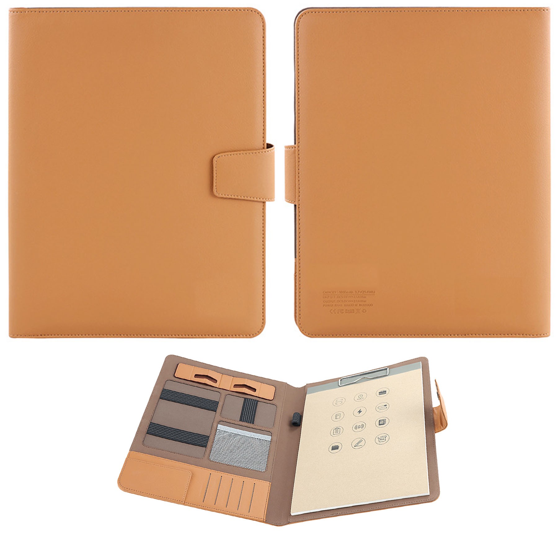 Luxury A4 Multifunctional Clipboard Folder W/ Power Bank 3
