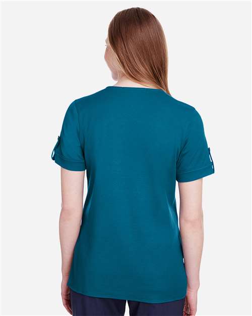 Women's CrownLux Performance® Plaited Rolled Sleeve Shirt - DG20WB 62