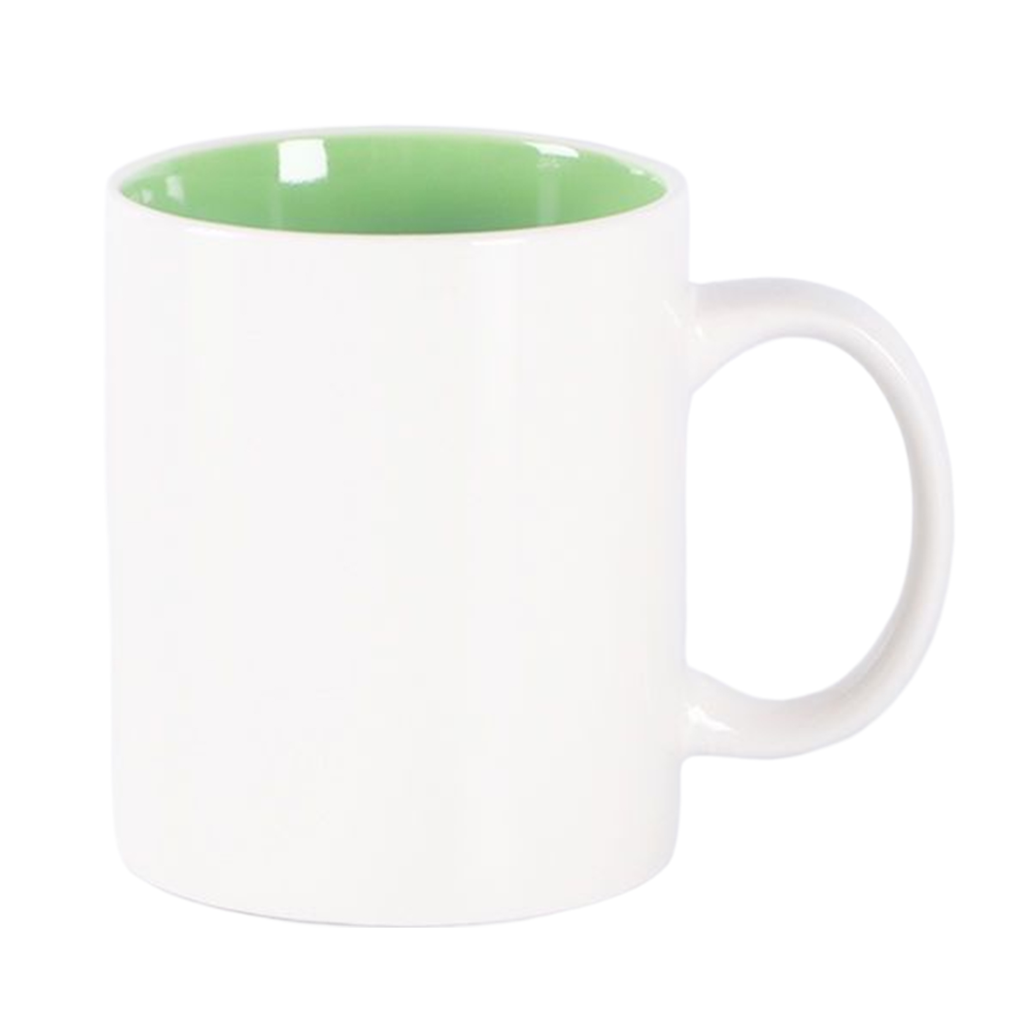 12oz Coffee Mug with Colorful Interior and White Exterior 5