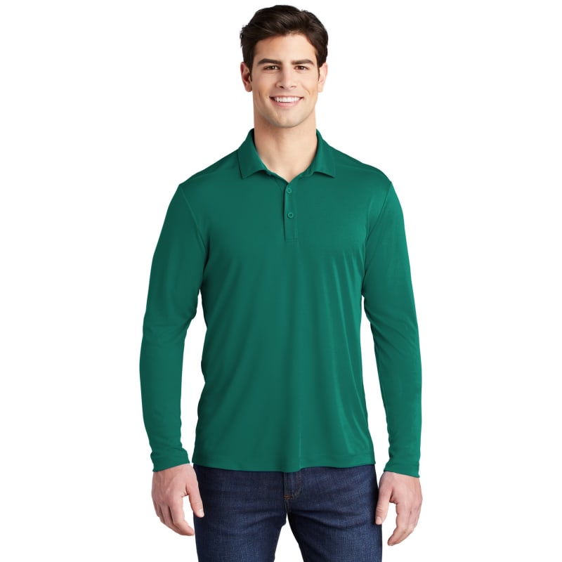 Sport-Tek Posi-UV Pro Long Sleeve Polo. 63