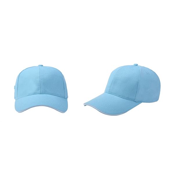 Stock Single-Yarn 7x7 Drill Cotton 6 Panel Cap, Double 20