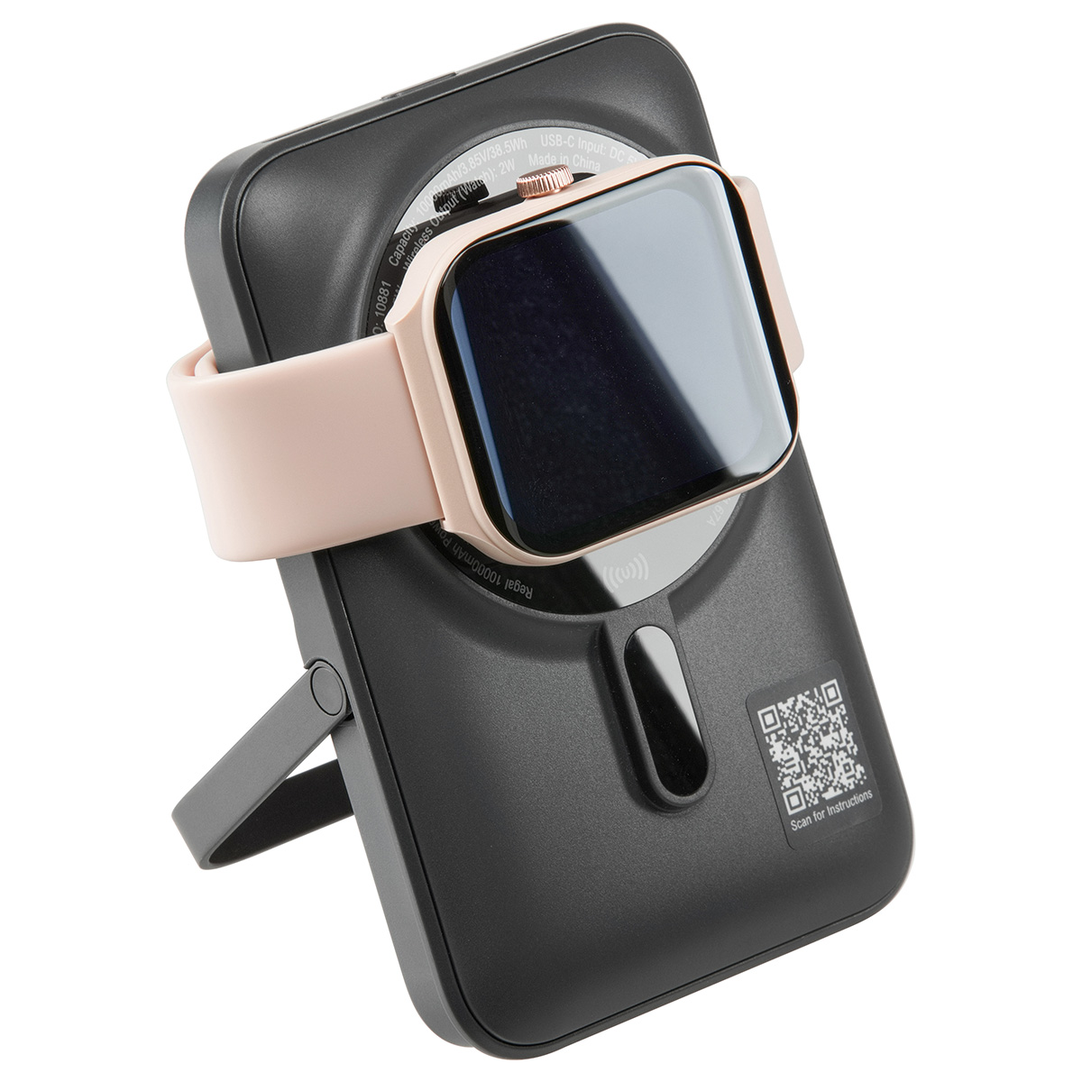 Regal 10000mAh 20W PD Power Bank w/15W Magnetic Wireless Charger, Watch Charger & Phone Stand 14