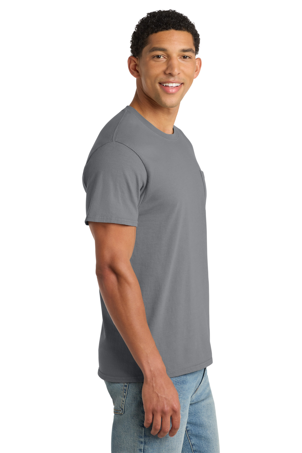 Port & Co Beach Wash Garment-Dyed Pocket Tee. PC099P 65