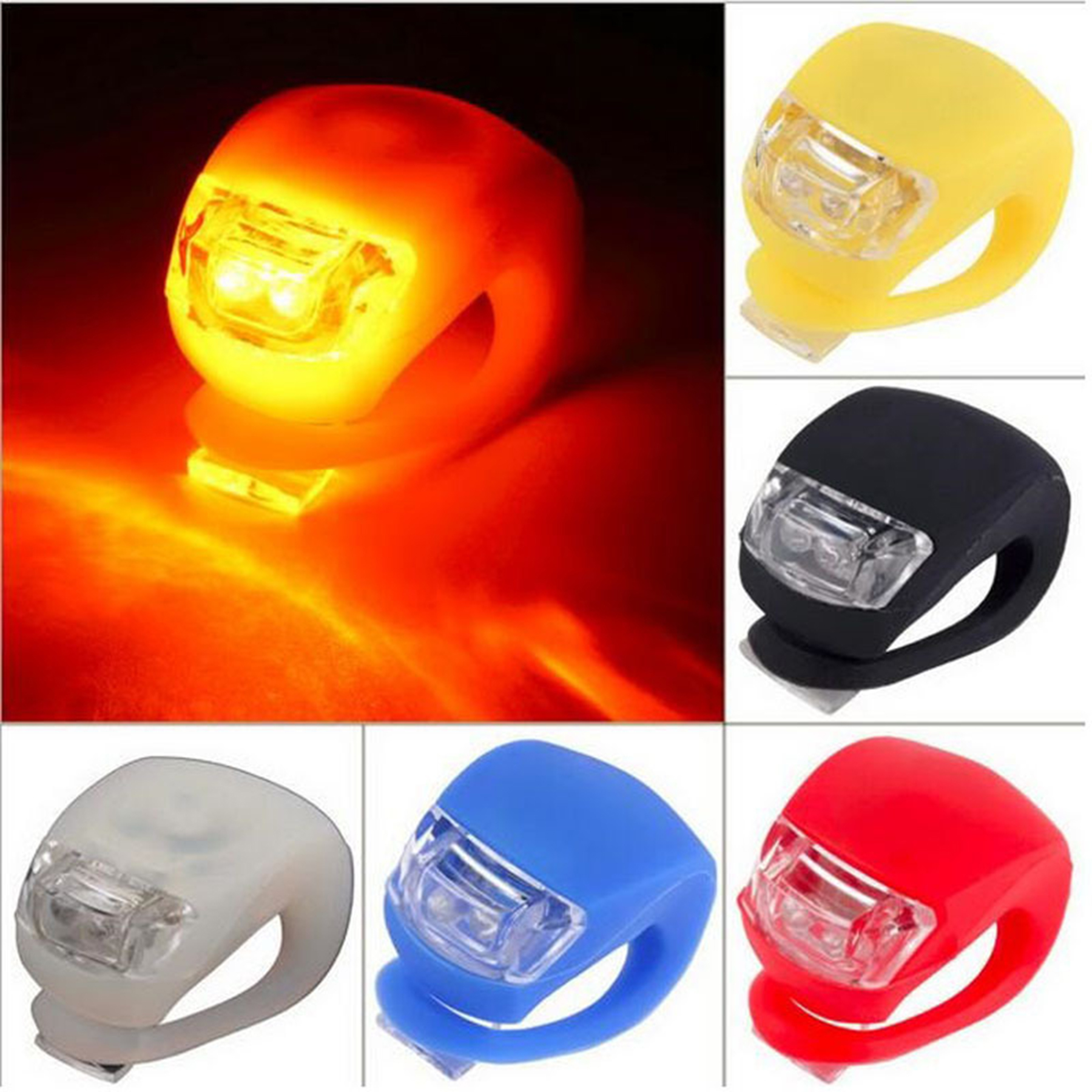Waterproof Silicone Bicycle Safety Tail Light 3