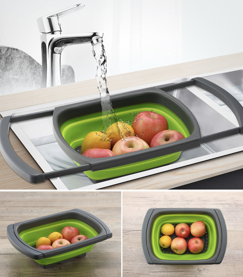 The Sink Vegetable/Fruit Strainer Basket with Extendable Handles 18
