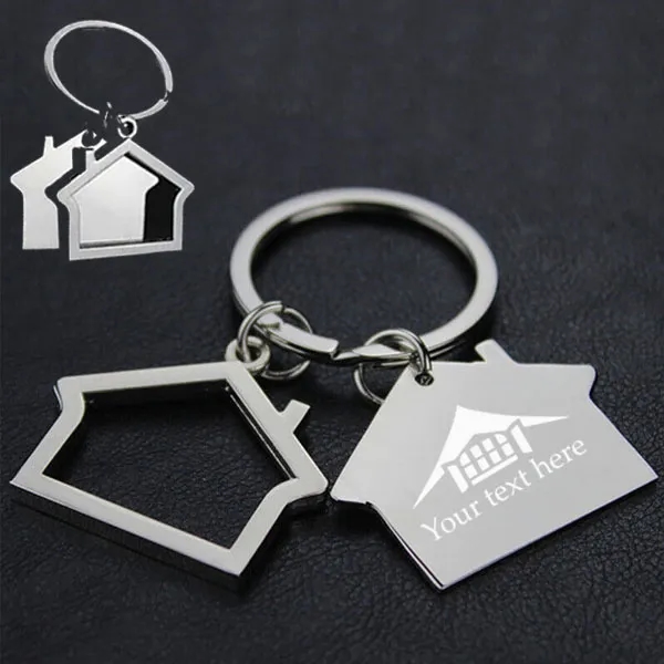 Metal House shaped Keychains For Real Estate 1