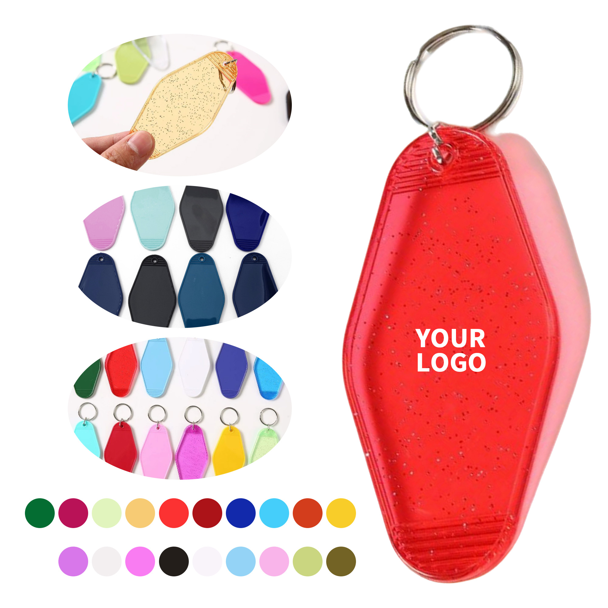 Diamond Shape Plastic Key Tag 4
