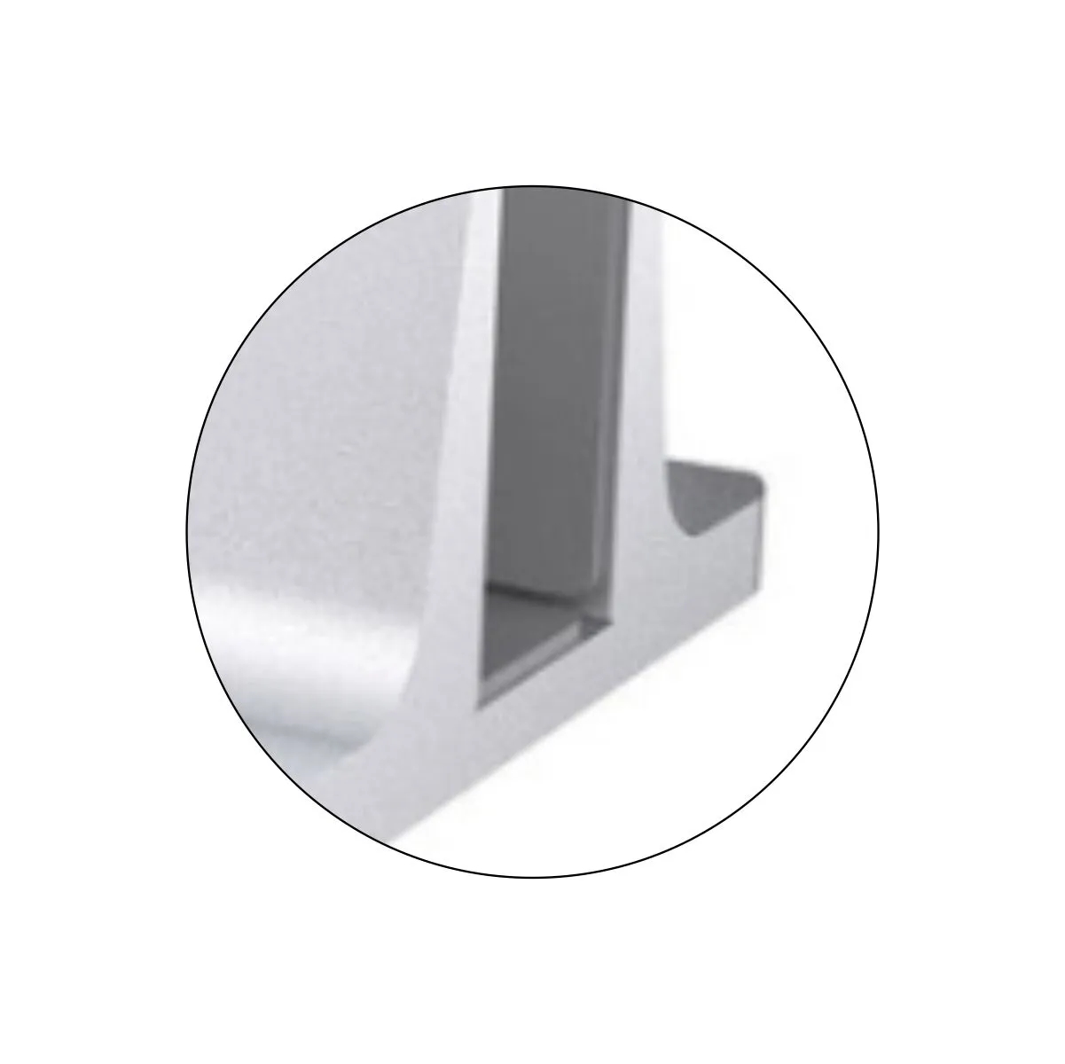 Aluminum Vertical Laptop Stand For Space Saving Desk 2