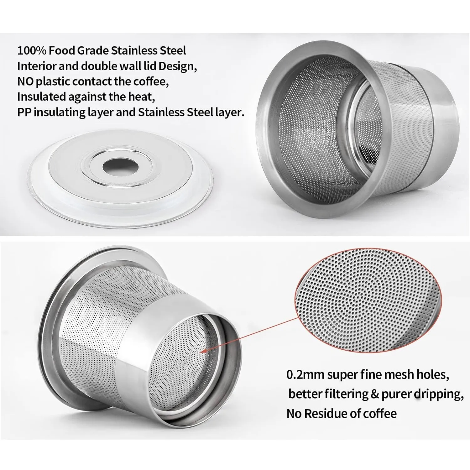 Reusable Stainless Steel Coffee Capsule Filter 2