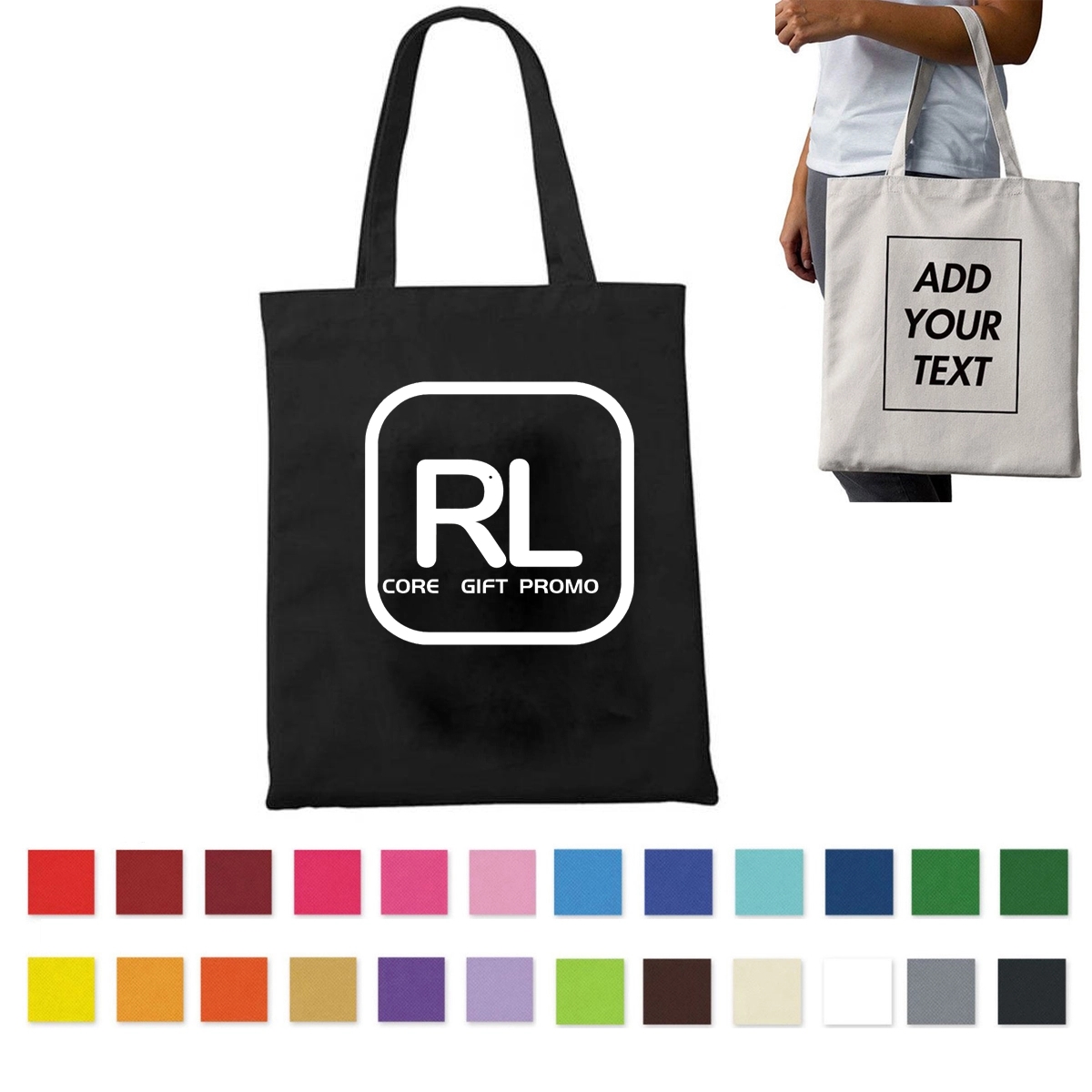 Canvas Tote Bag, custom tote bag with logo imprint 1