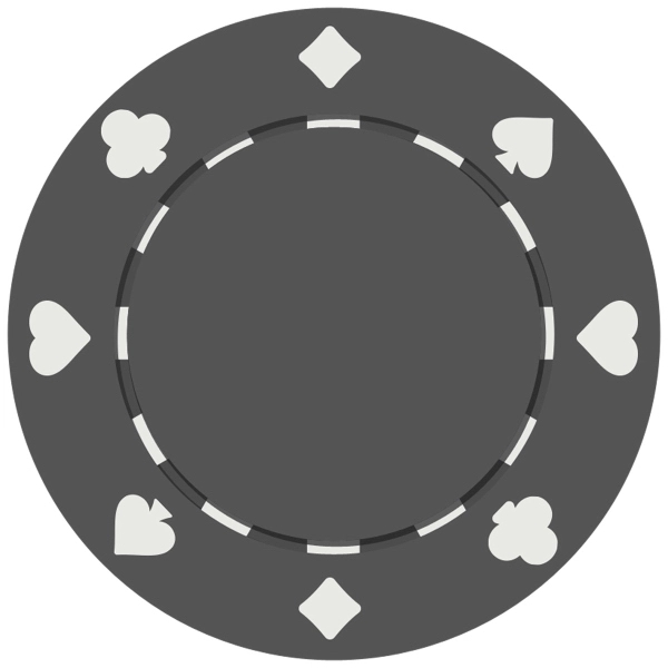 Suited Style Poker Chip with 2 Side Imprint (10 Colors) 2