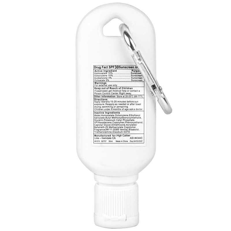 1oz. 30 SPF Carabiner Sunscreen 4