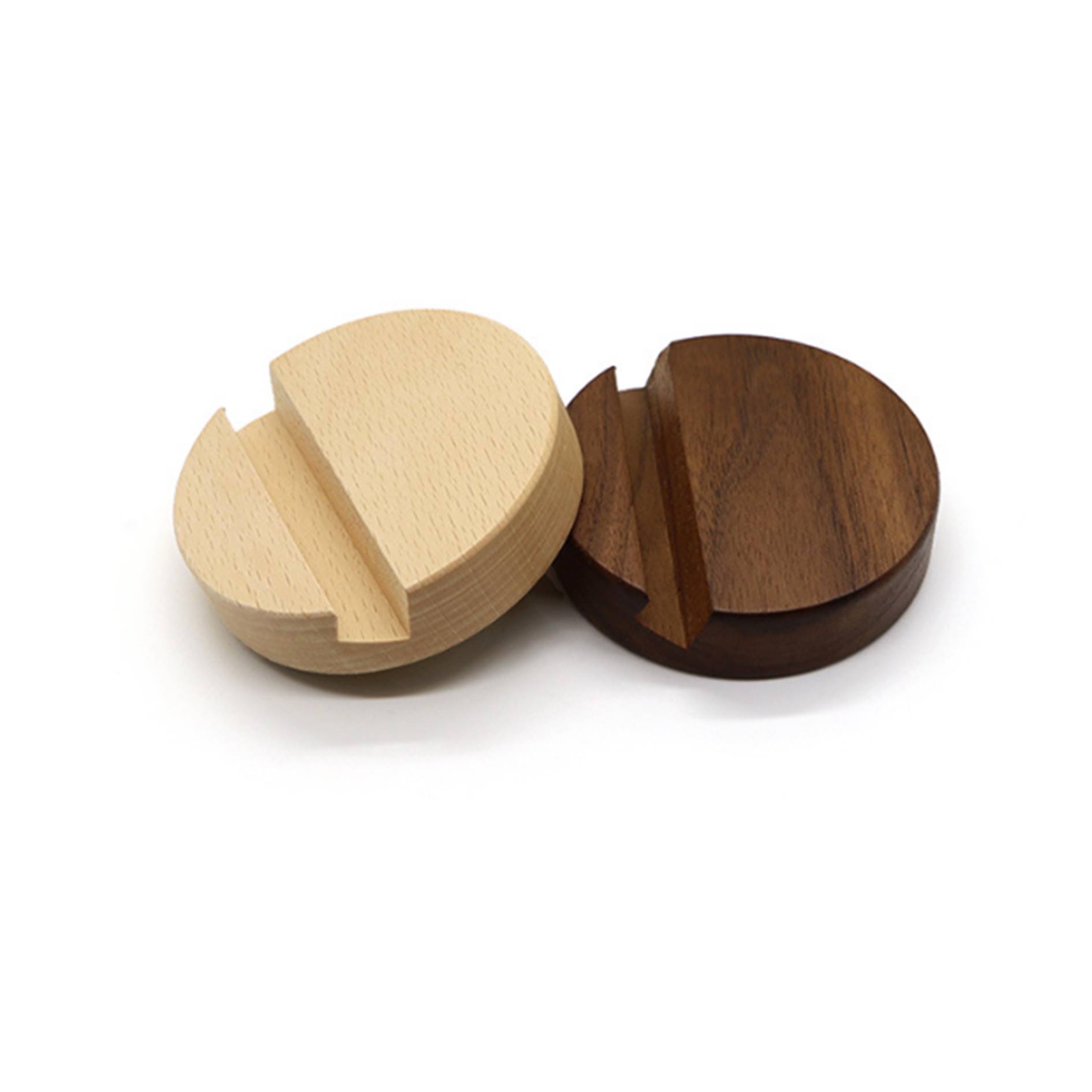 Round Wood Cell Phone Holder 3