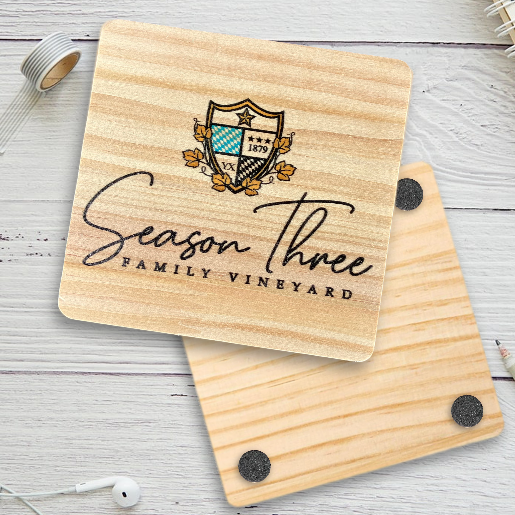 Square Wood Coaster 3