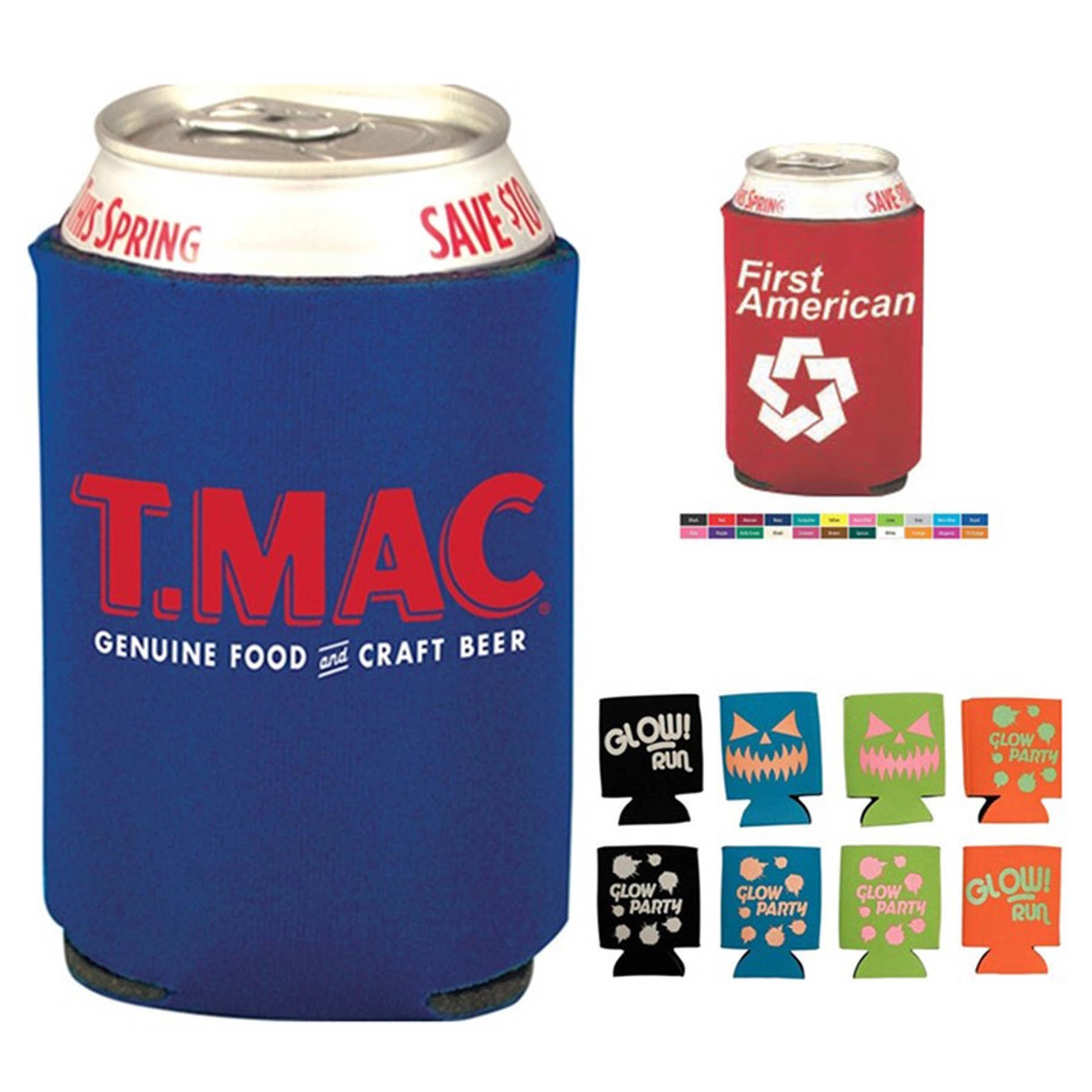 Beverage Can Sleeve, custom koozie with logo imprint 2