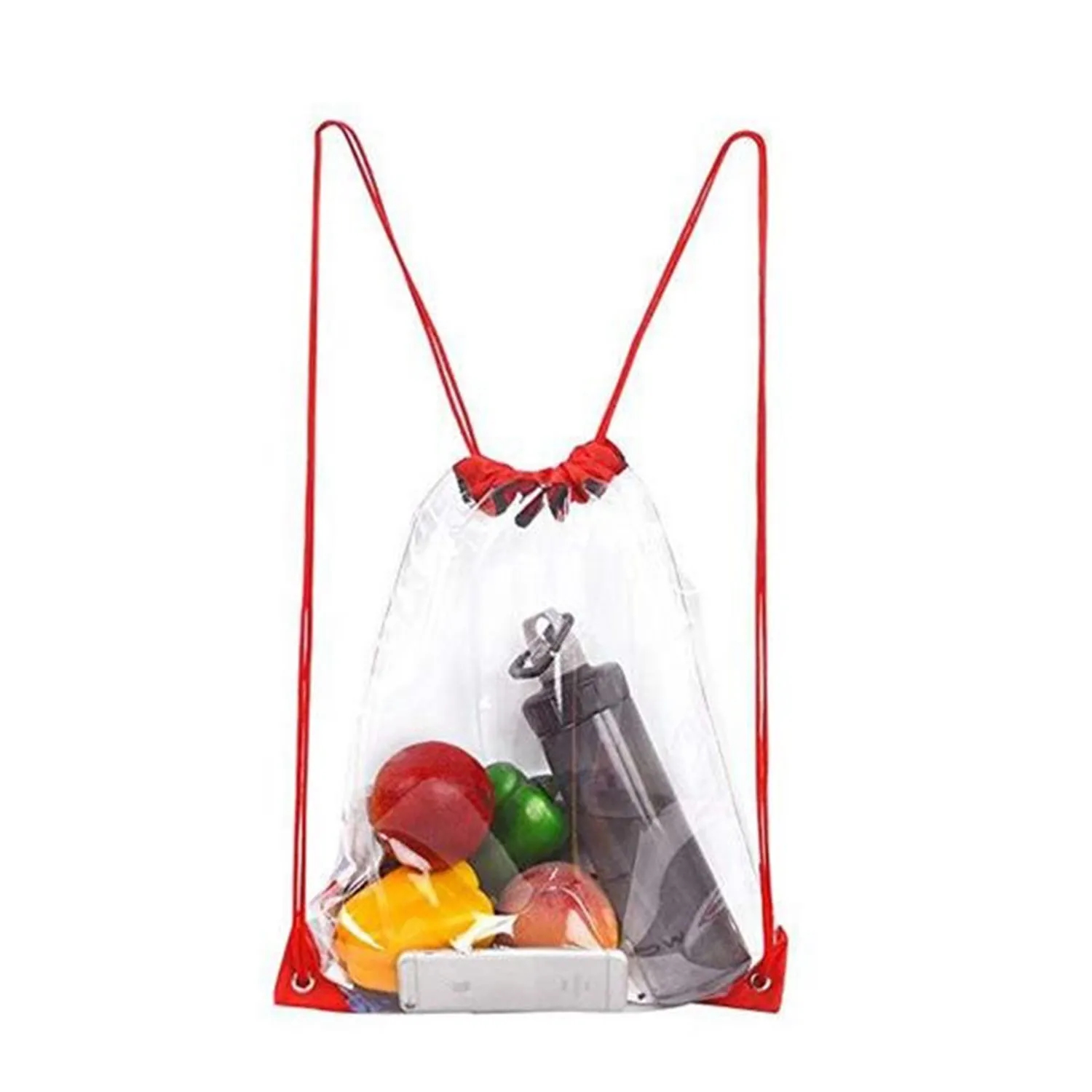 Promotional Clear Plastic Drawstring Bag 3