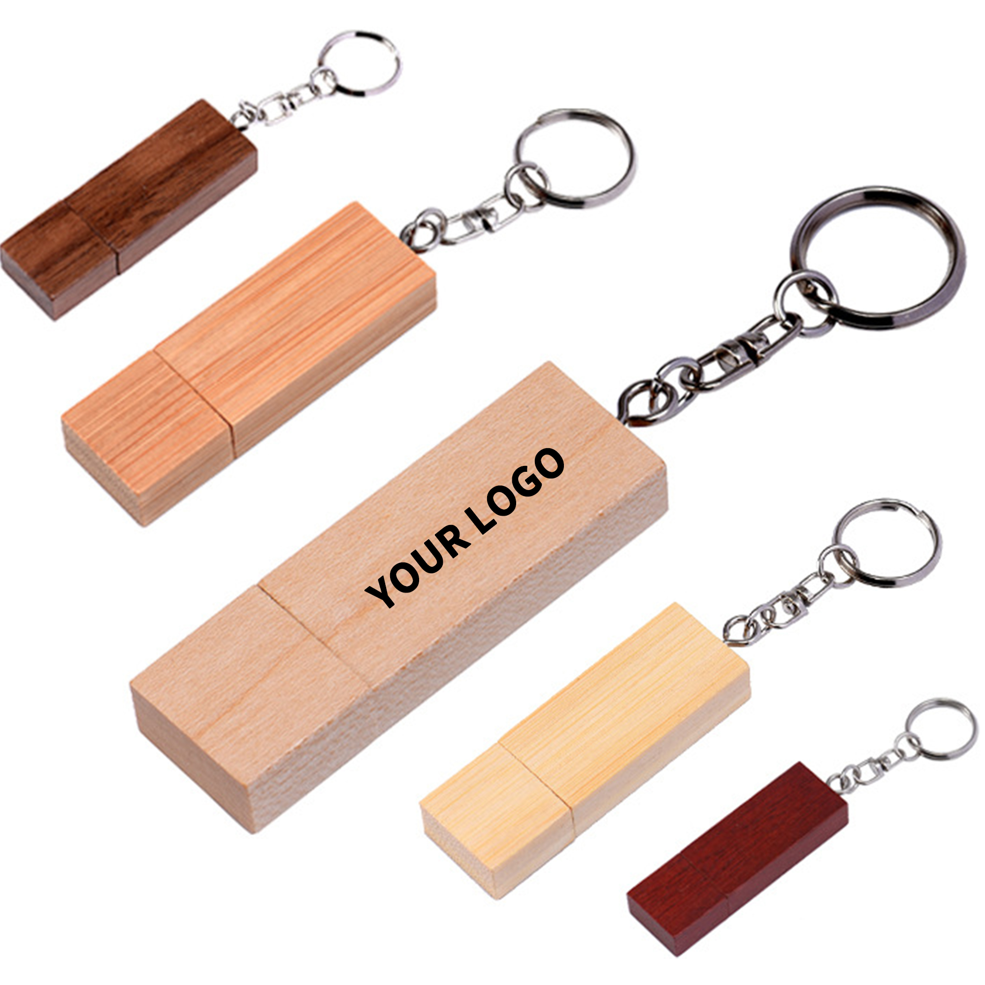 Bamboo USB Flash Drive 16GB 2.4" Length X 0.71" Width X 0.31" Height 2