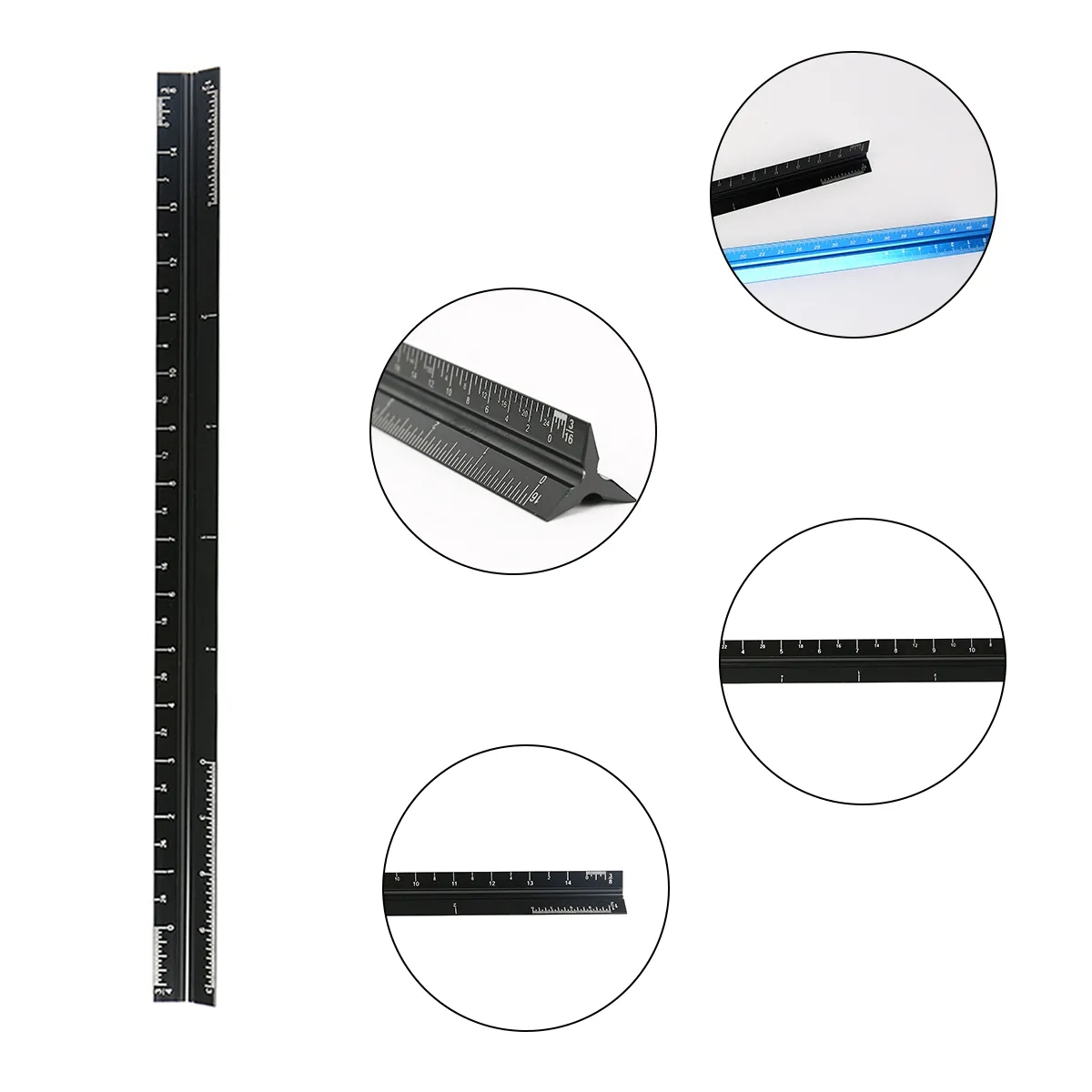 Aluminum Triangular Architectural Scale Ruler 4