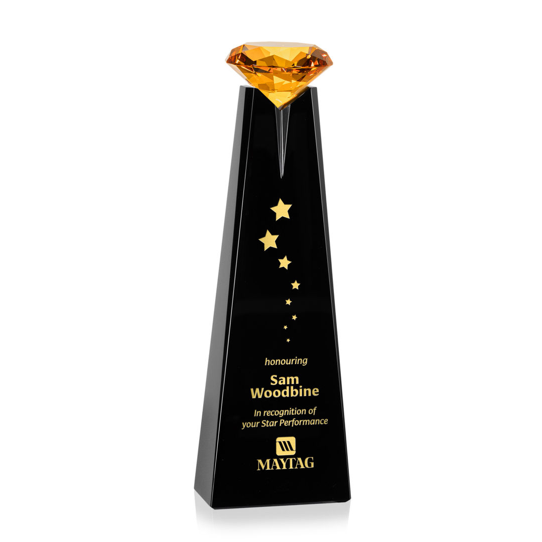 Alicia Gemstone Award - Black/Amber 9