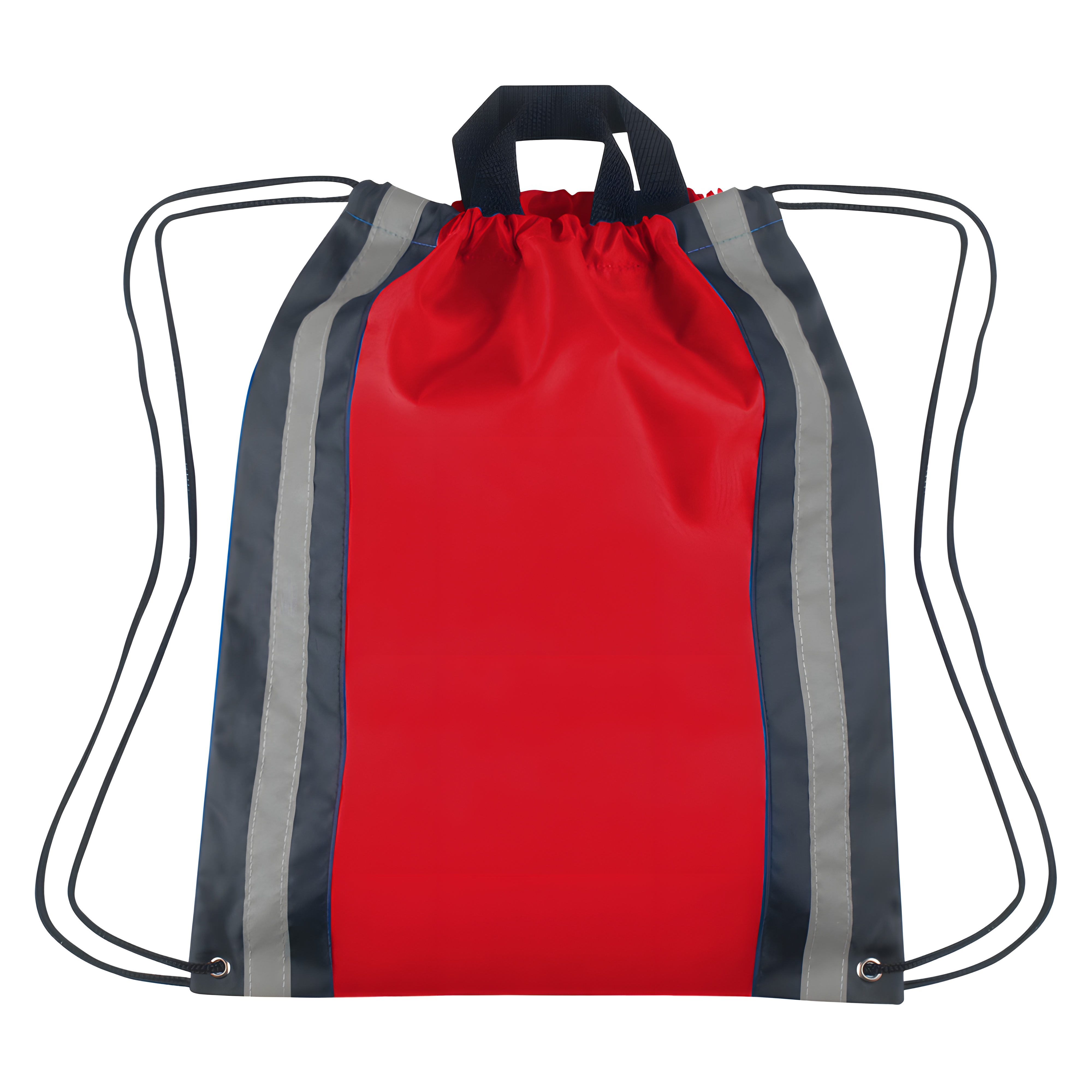 Vertical Reflective Drawstring Backpack Tote 18