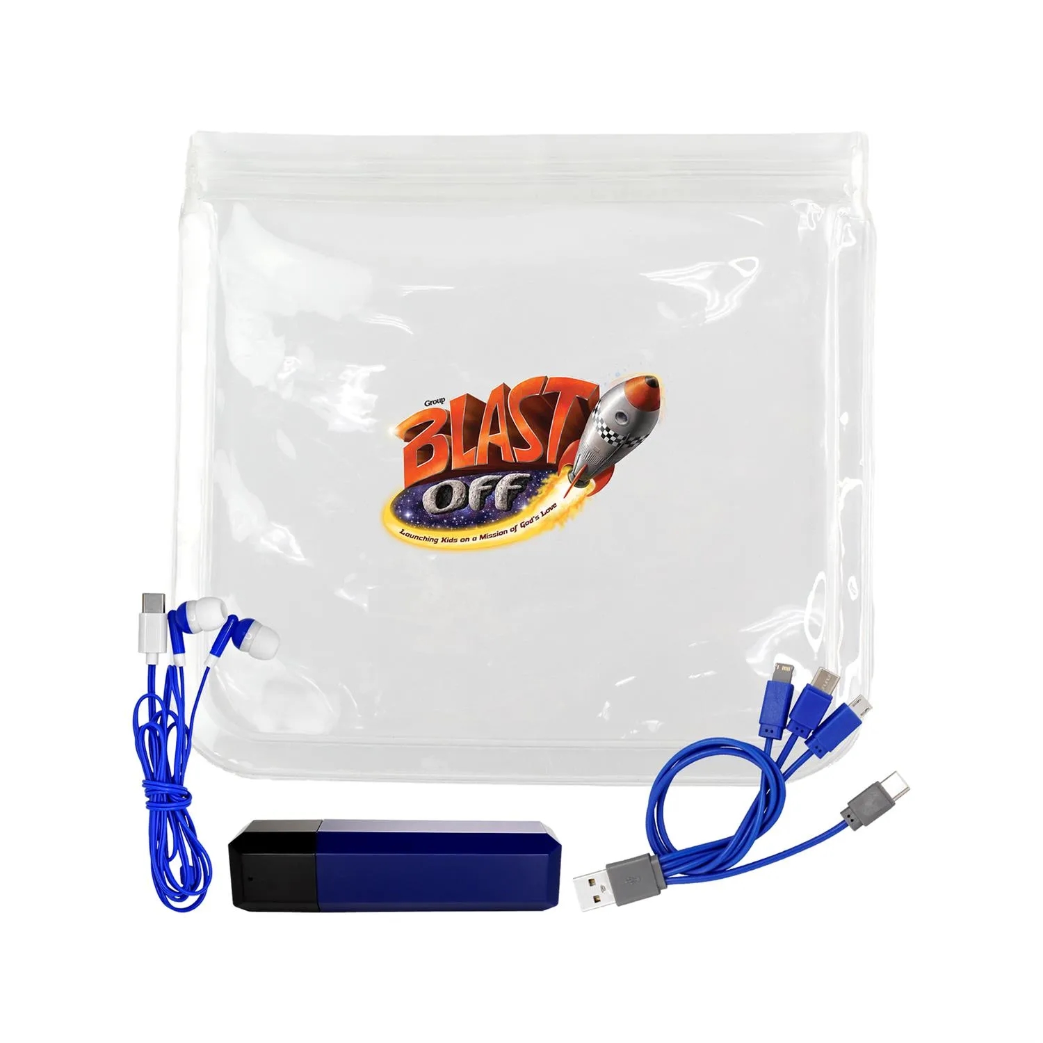 Clear Viper Cable, Ear Bud & Cloth Set 6