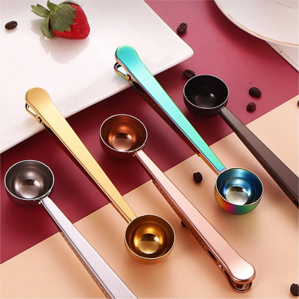 Stainless Steel Coffee Scoop With Bag Clip 7