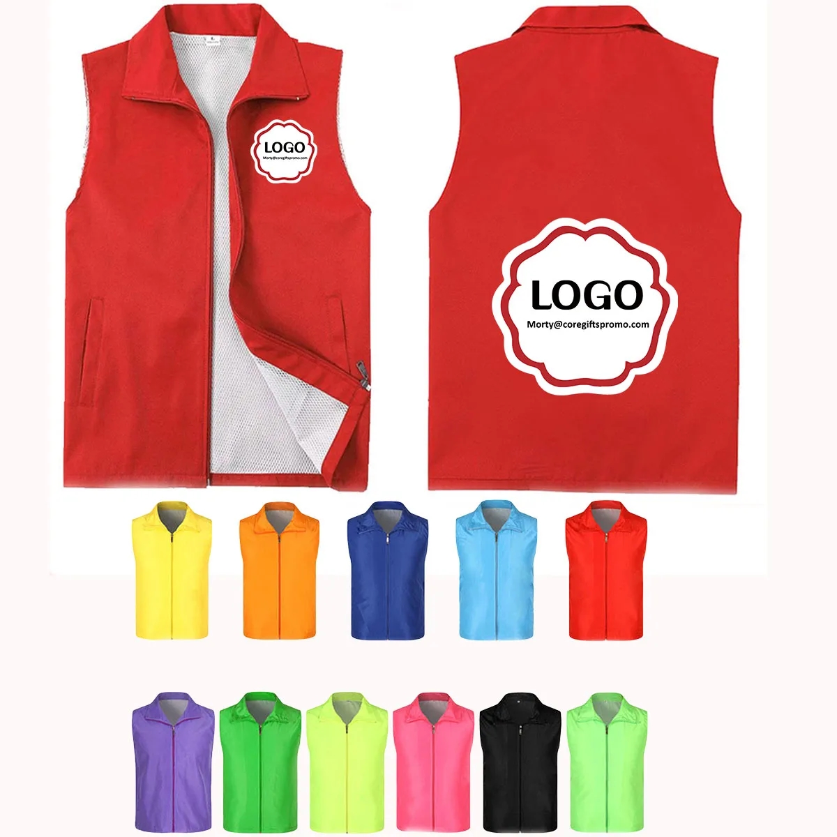 Volunteer Service & Advertising Vest Custom 1