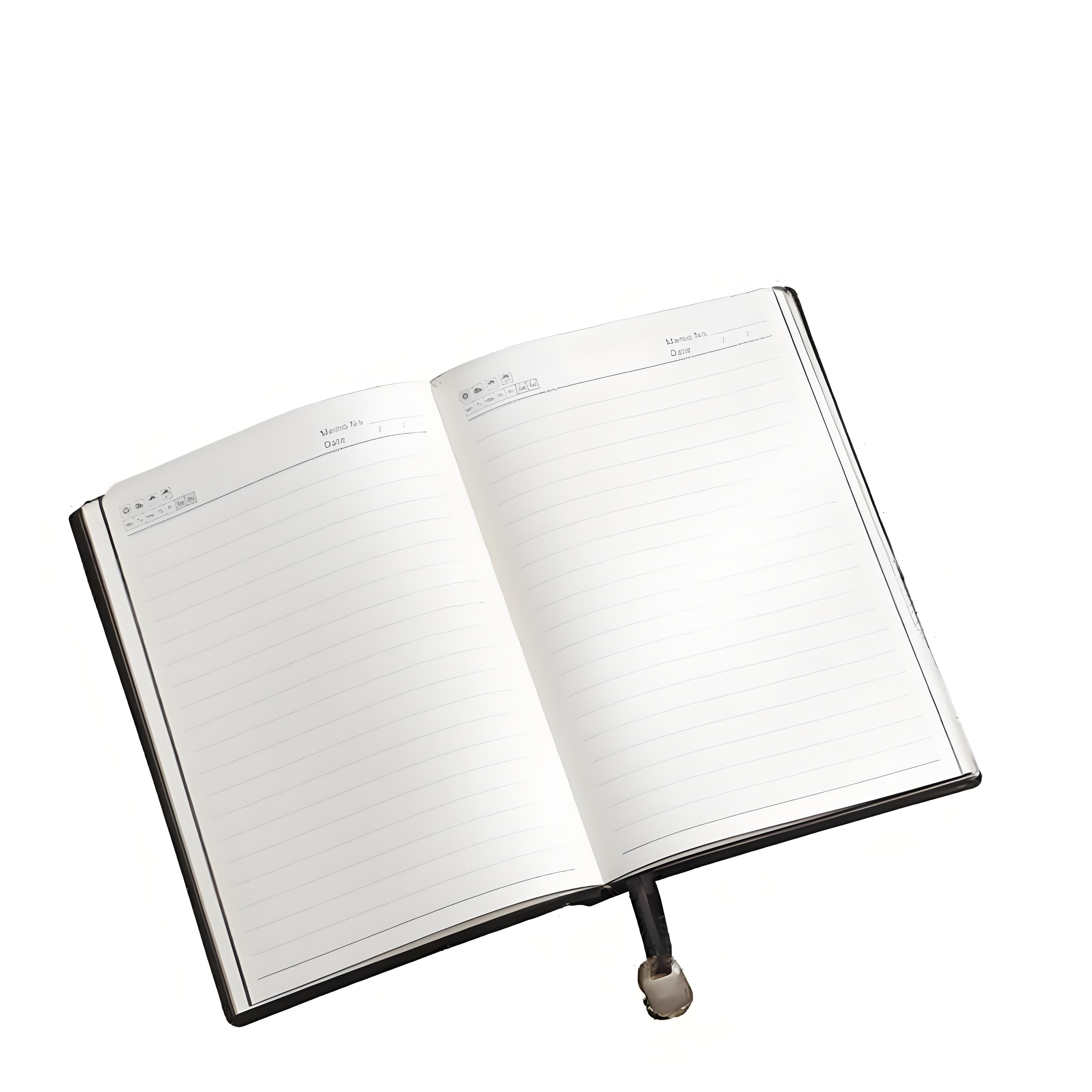 A5 Diagonal Textured Soft PU Cover Notebook W/ Metal Bookmark 8