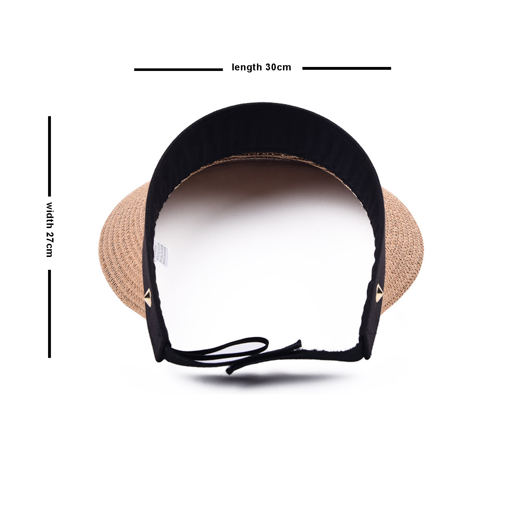 Women Straw Sun Visor Hat Wide Brim Summer Beach Cap 1