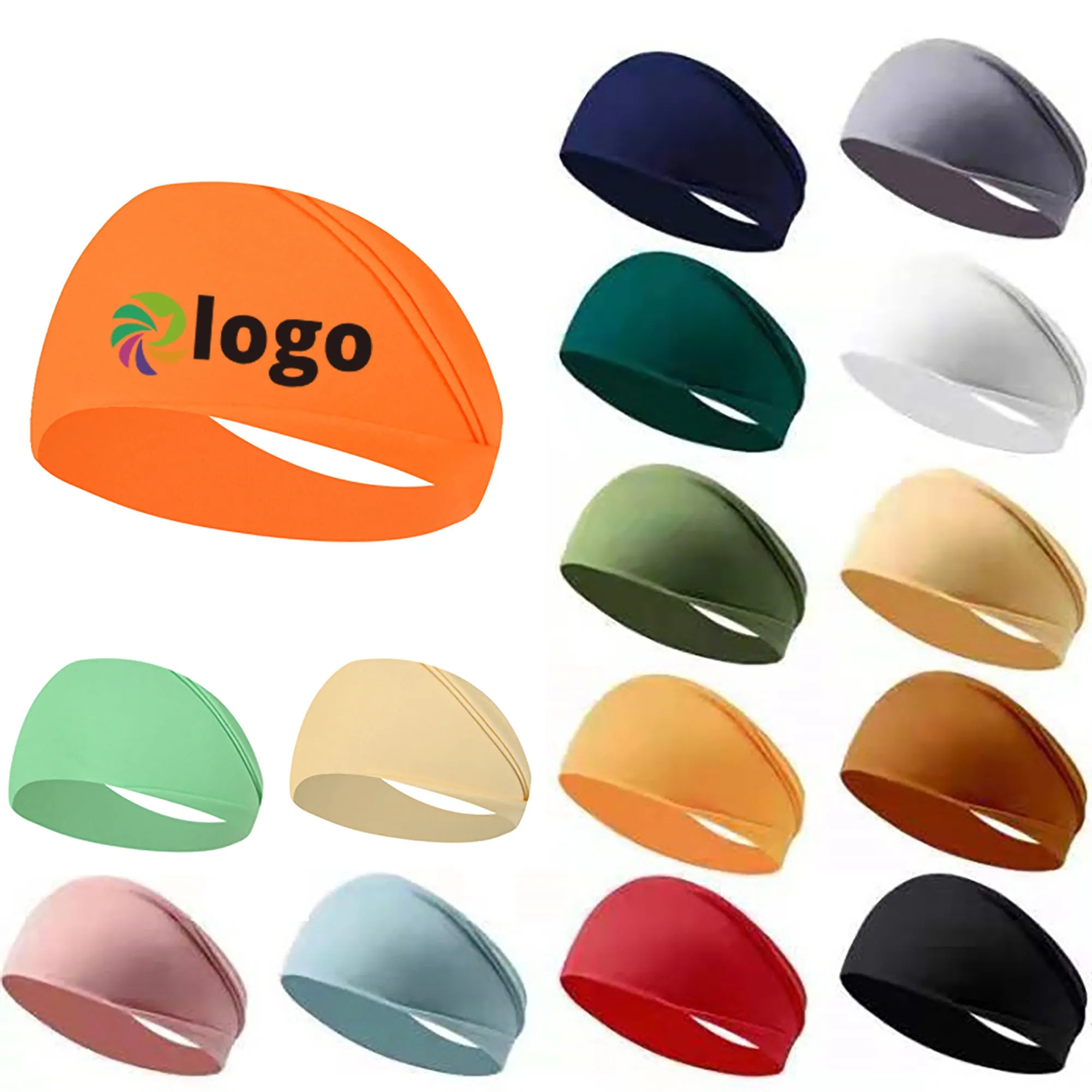 Pure Color Elastic Sports Workout Yoga Headbands Moq 50pcs 5
