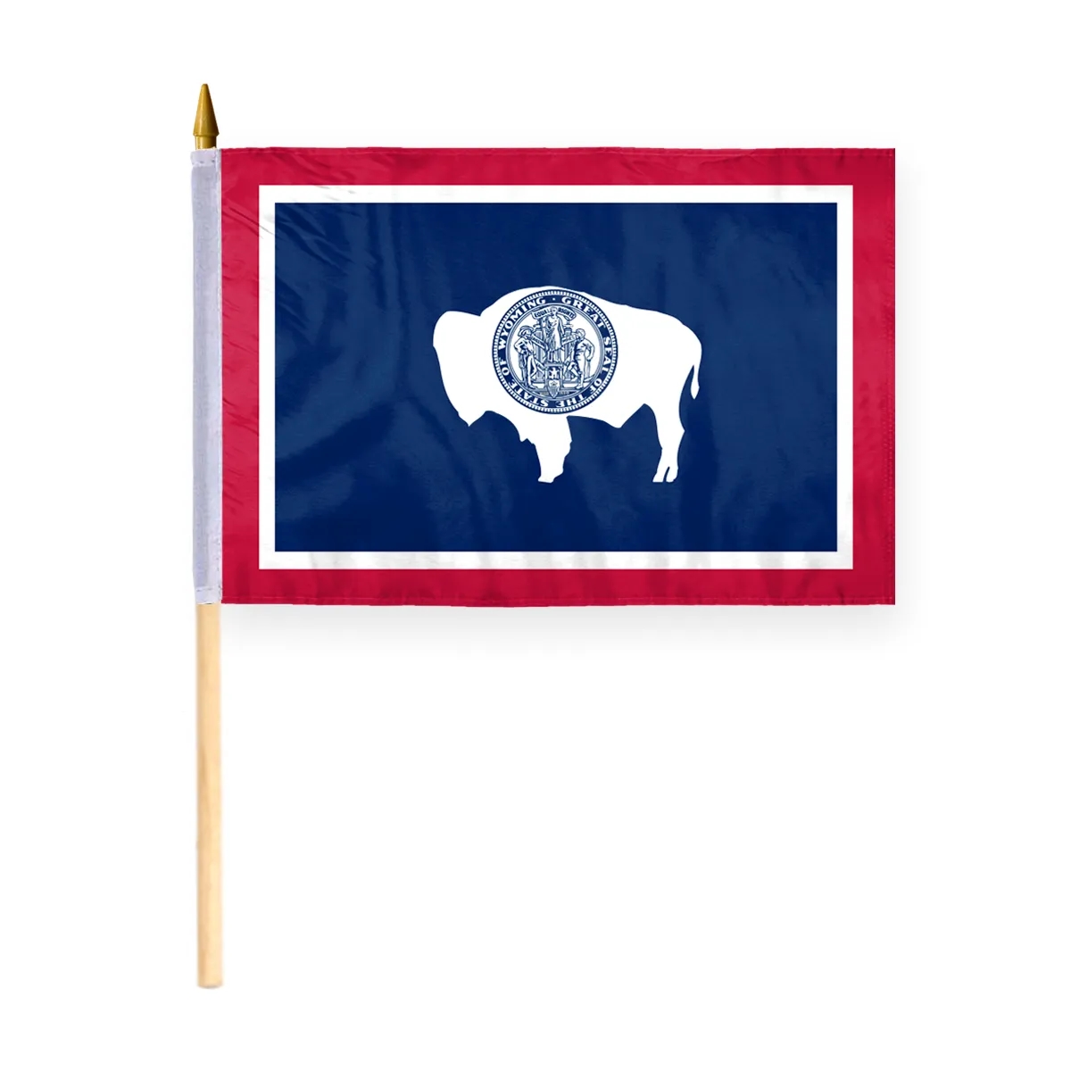 4"x6" & 12"x18'' Wyoming ePoly Printed Stick Flags 1