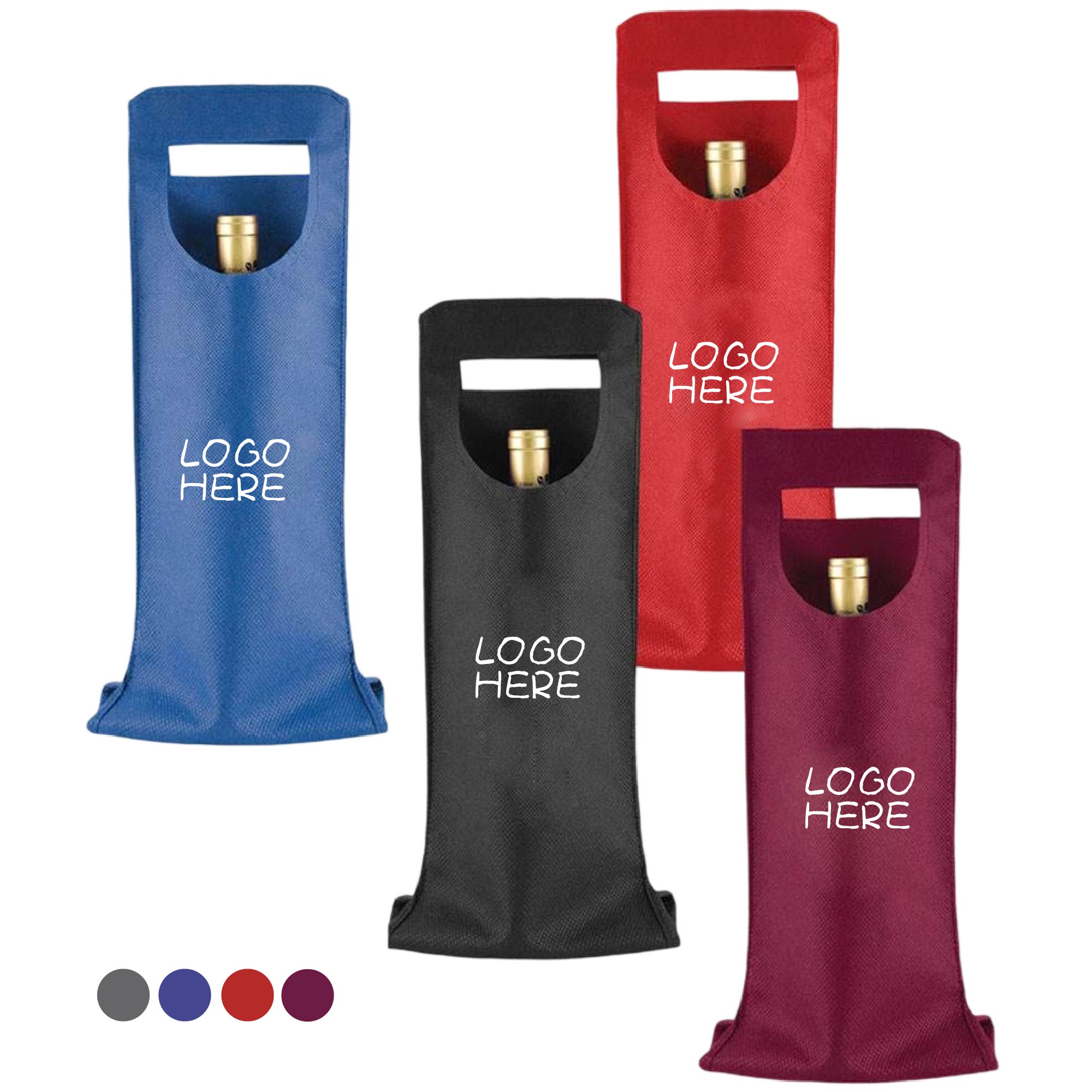 Non-Woven 1 Bottle Wine Tote Bag 3