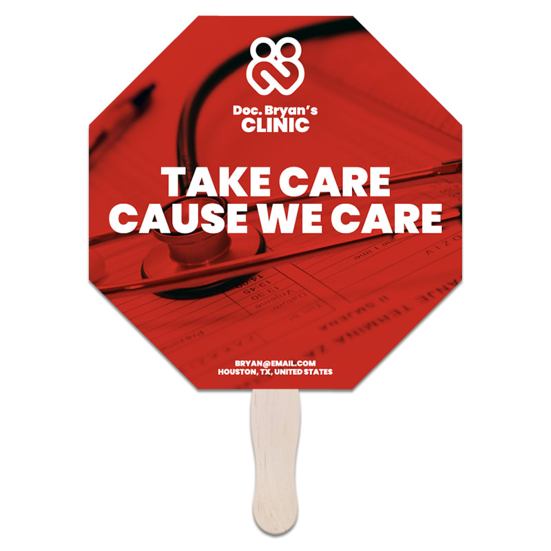 Stop Sign Hand Fans 2