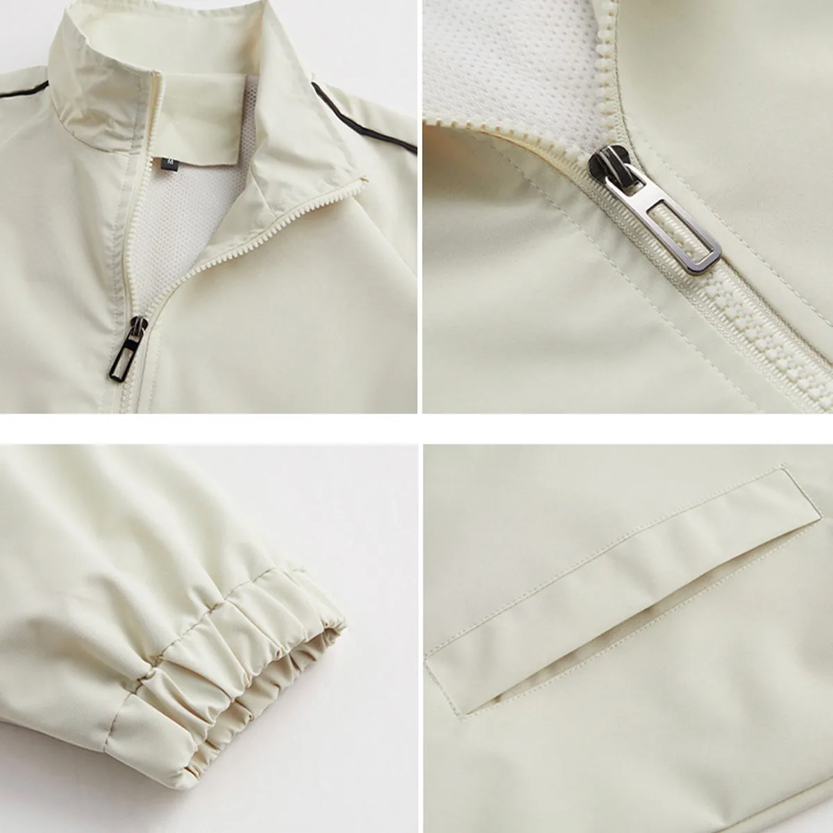 Water Resistant Bomber Coach Jacket With Stand Collar 4